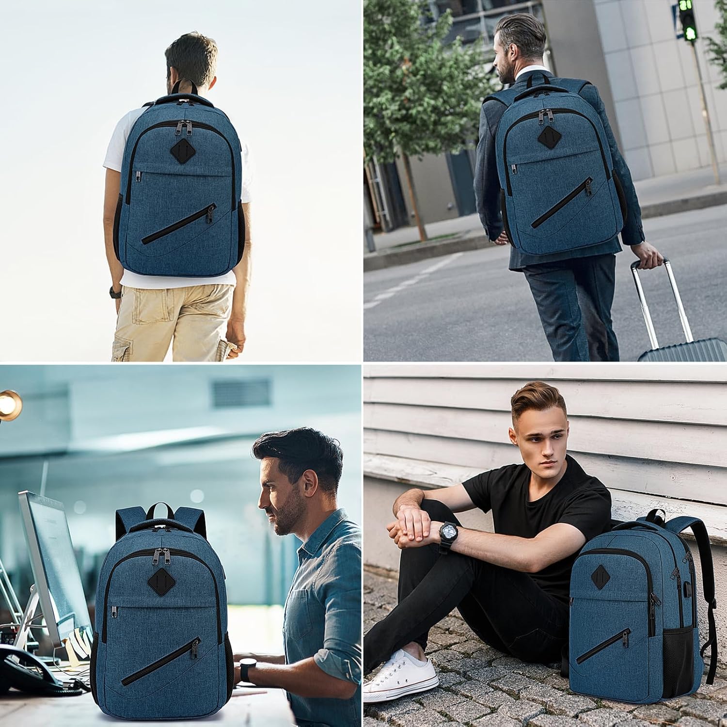 BIKROD Mochila, mochilas escolares para adolescentes, niños y niñas, mochila para estudiantes se adapta a portátiles de 15.6 pulgadas con puerto de