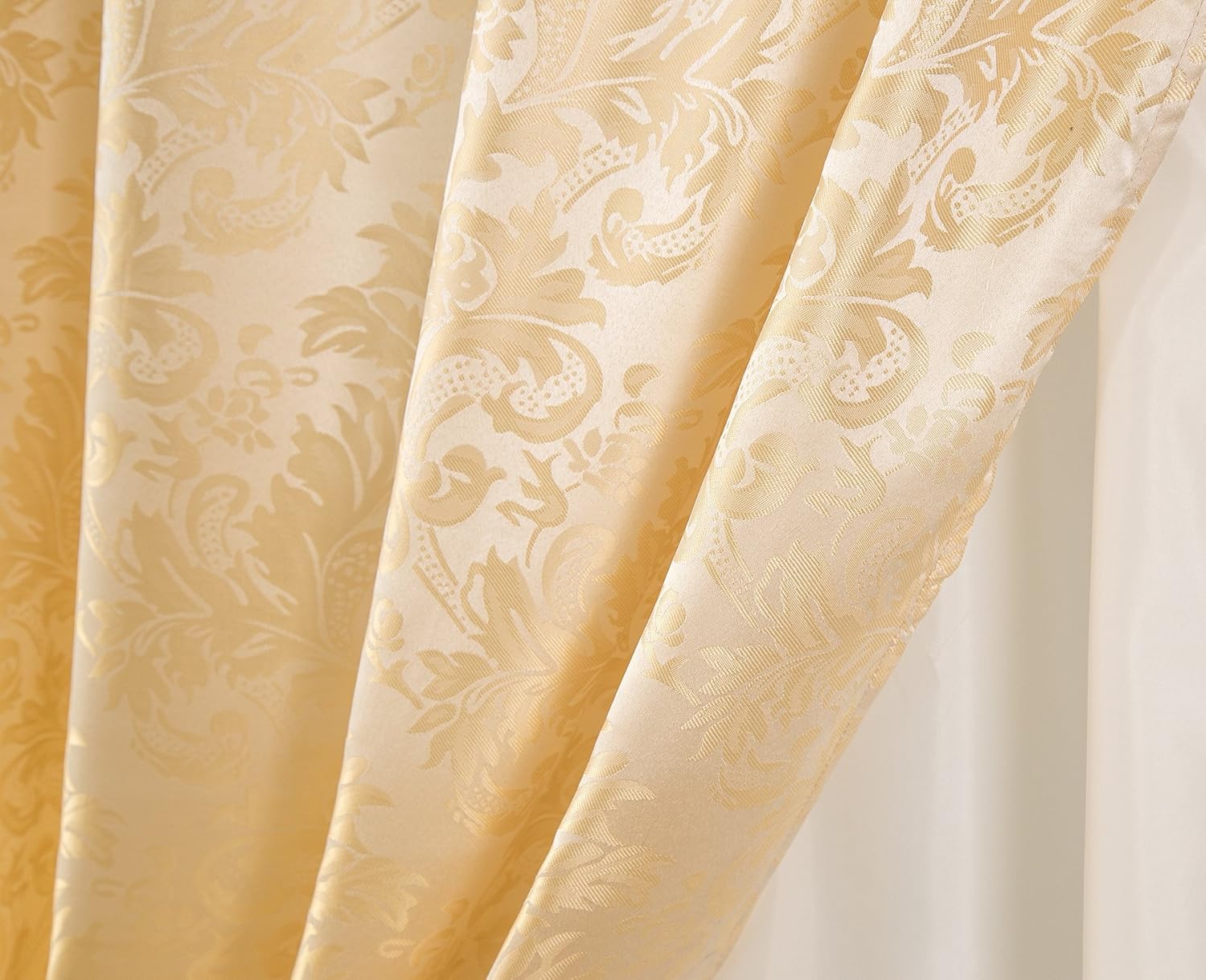 Sparta PNS10005 – Panel de cortina con bolsillo para cortinero texturizado jacquard con cenefa adjunta de 18 pulgadas en color beige