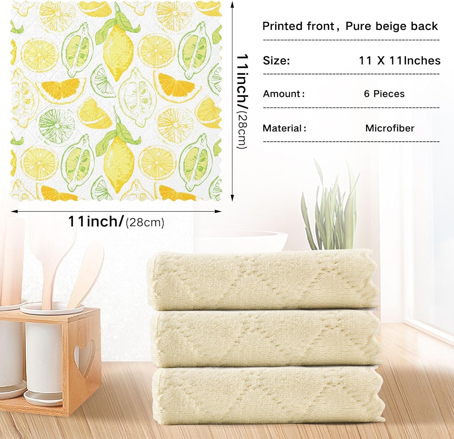 Amarillo Blanco Sketch Oro Limón Toallas de cocina Estilo Paños de cocina Toallas de cocina Terry Paño Toallas de cocina Hogar y Mano Toallas de