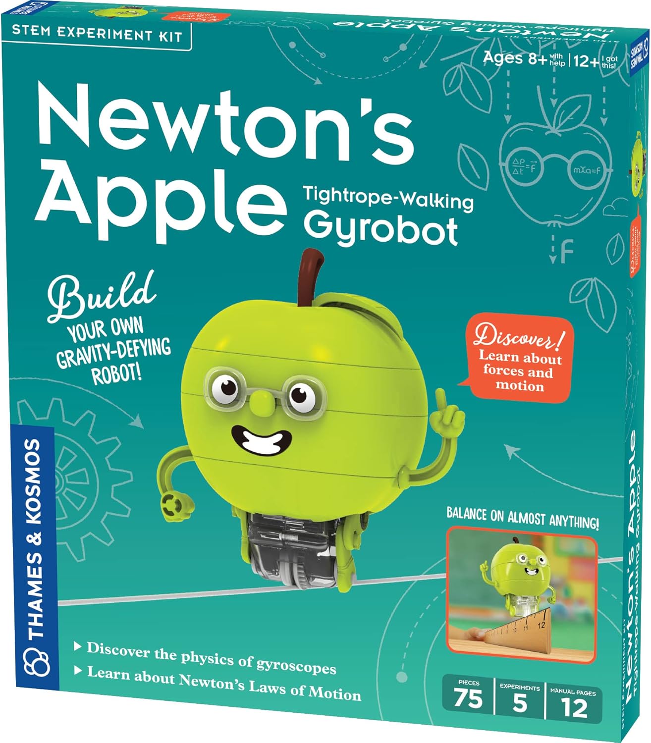 Thames & Kosmos Newton’s Apple Gyrobot para caminar con cuerda apretada  Construye un robot que desafía la gravedad  Explora las fuerzas y el