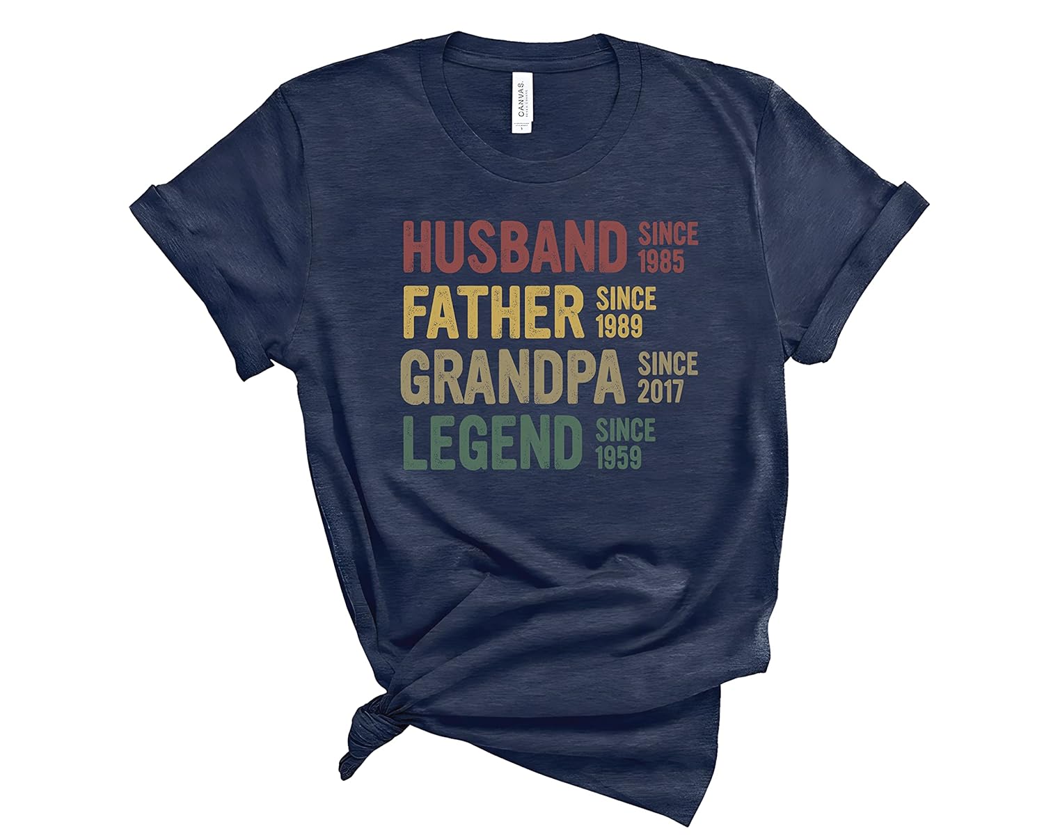 Personalized Date Husband Father Grandpa Legend Shirt, Creative Fathers Day Gift T-Shirt, Customized Parent Husband Since T-shirt, Gift for Dad,