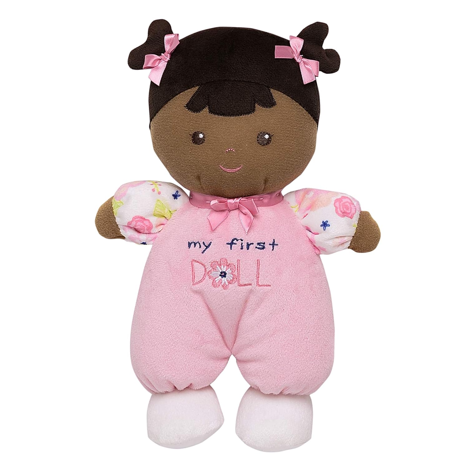 Baby Starters Peluche Snuggle Buddy My First Baby Doll, Brunette Eva, tez más oscura, 10 pulgadas