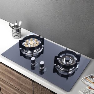 Estufas de cocina de gas, estufa de gas natural integrada de 2 quemadores, estufa de vidrio templado para cocina (negro) Estufas de cocina de gas, estufa de gas natural integrada de 2 quemadores, estufa de vidrio templado para cocina (negro)