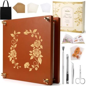 Aboofx Kit de prensa de flores de madera extra grande con bolsa de transporte, 10 capas de 10 x 10 pulgadas, kit de arte y manualidades para niños y Aboofx Kit de prensa de flores de madera extra grande con bolsa de transporte, 10 capas de 10 x 10 pulgadas, kit de arte y manualidades para niños y