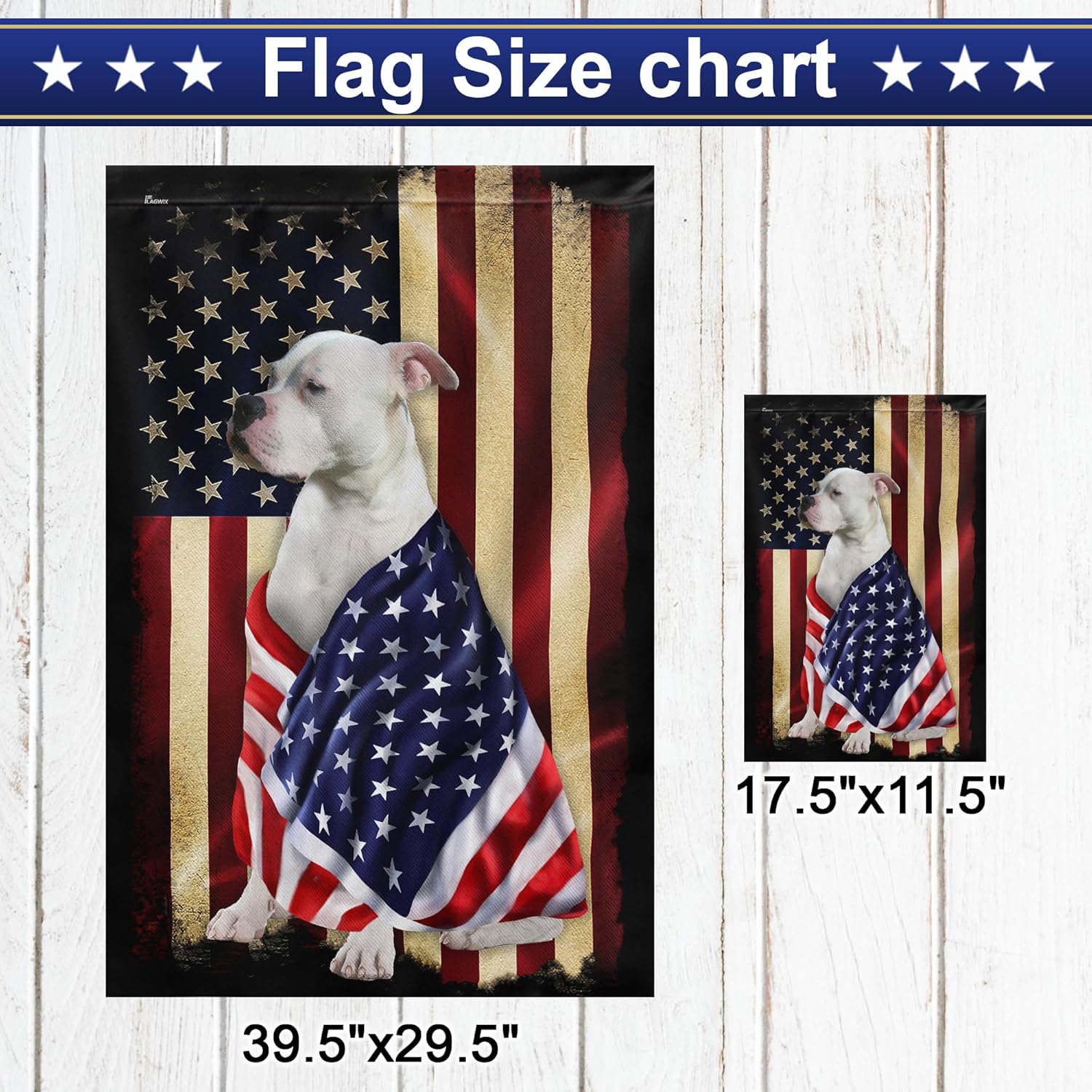 FLAGWIX Banderas de casa de bulldog americano, bandera de decoración de perro, bandera de casa de 30 x 40 pulgadas, decoración para el hogar,