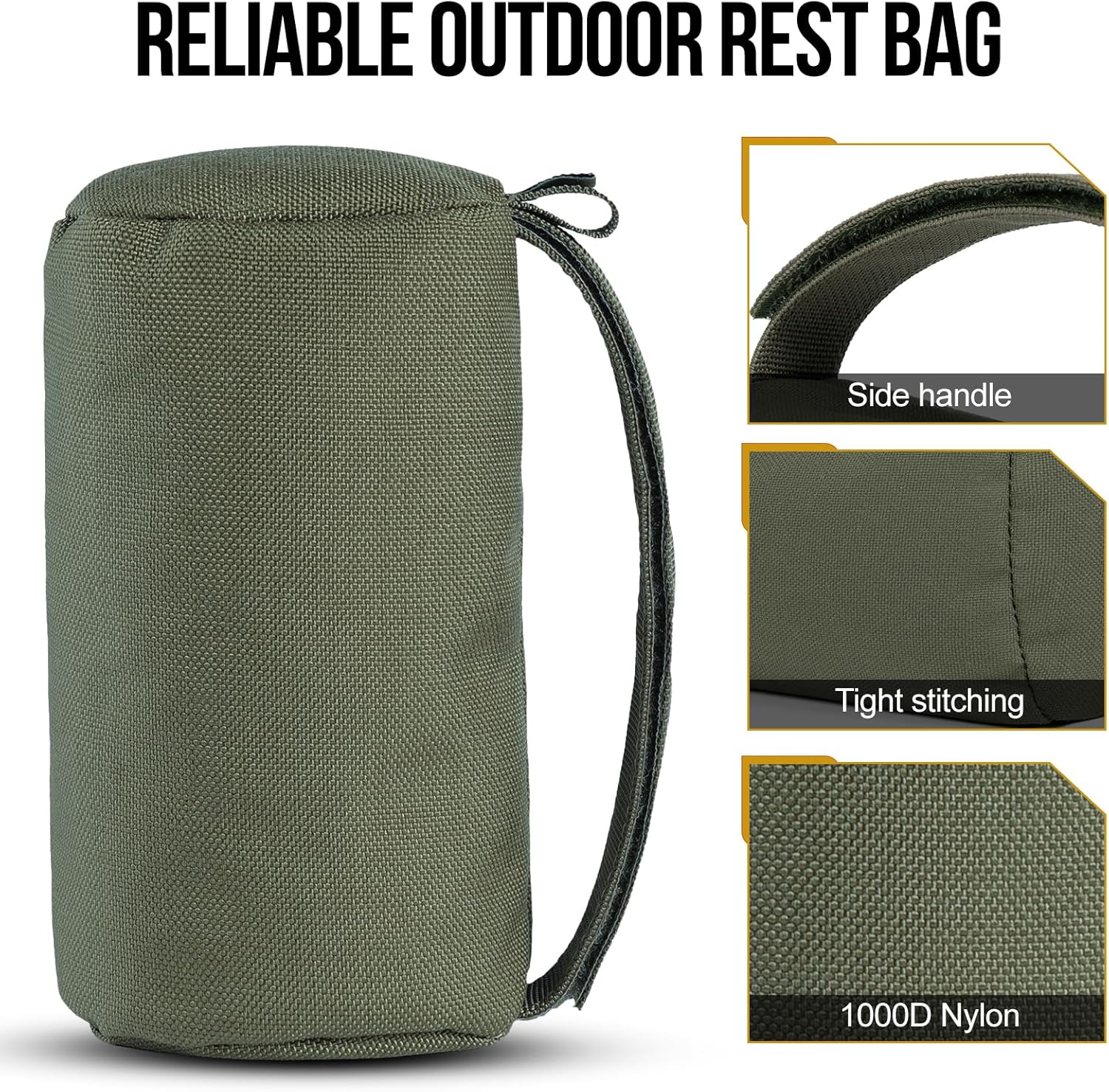 OneTigris Bolsa de descanso de tiro, bolsas de descanso de banco de tiro prellenadas, bolsas de soporte para pistola delantera y trasera, bolsas de