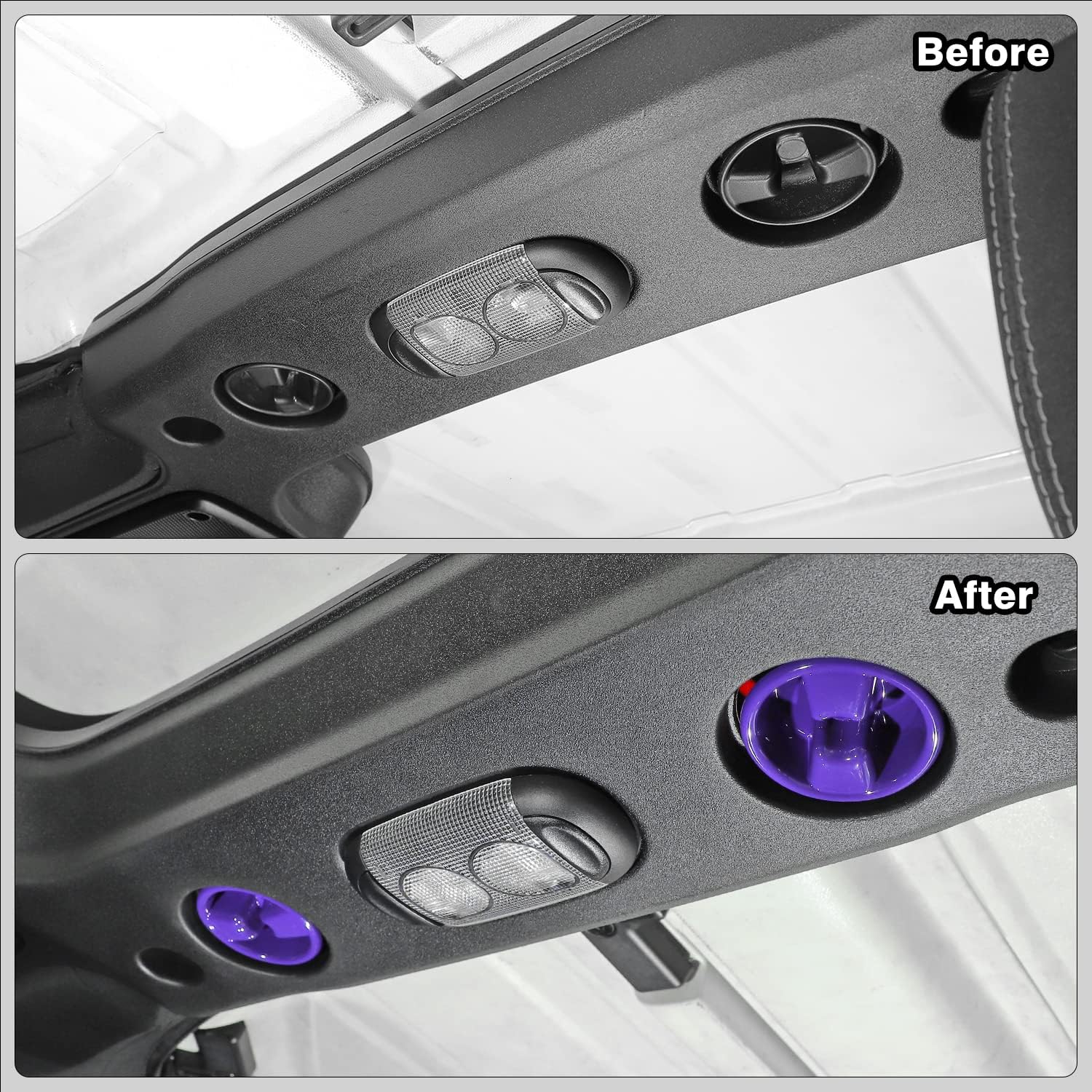 Cubierta decorativa para perilla de montaje en panel duro de techo rígido para Jeep Wrangler JK JKU 2007-2018, accesorios interiores de 24 puertas