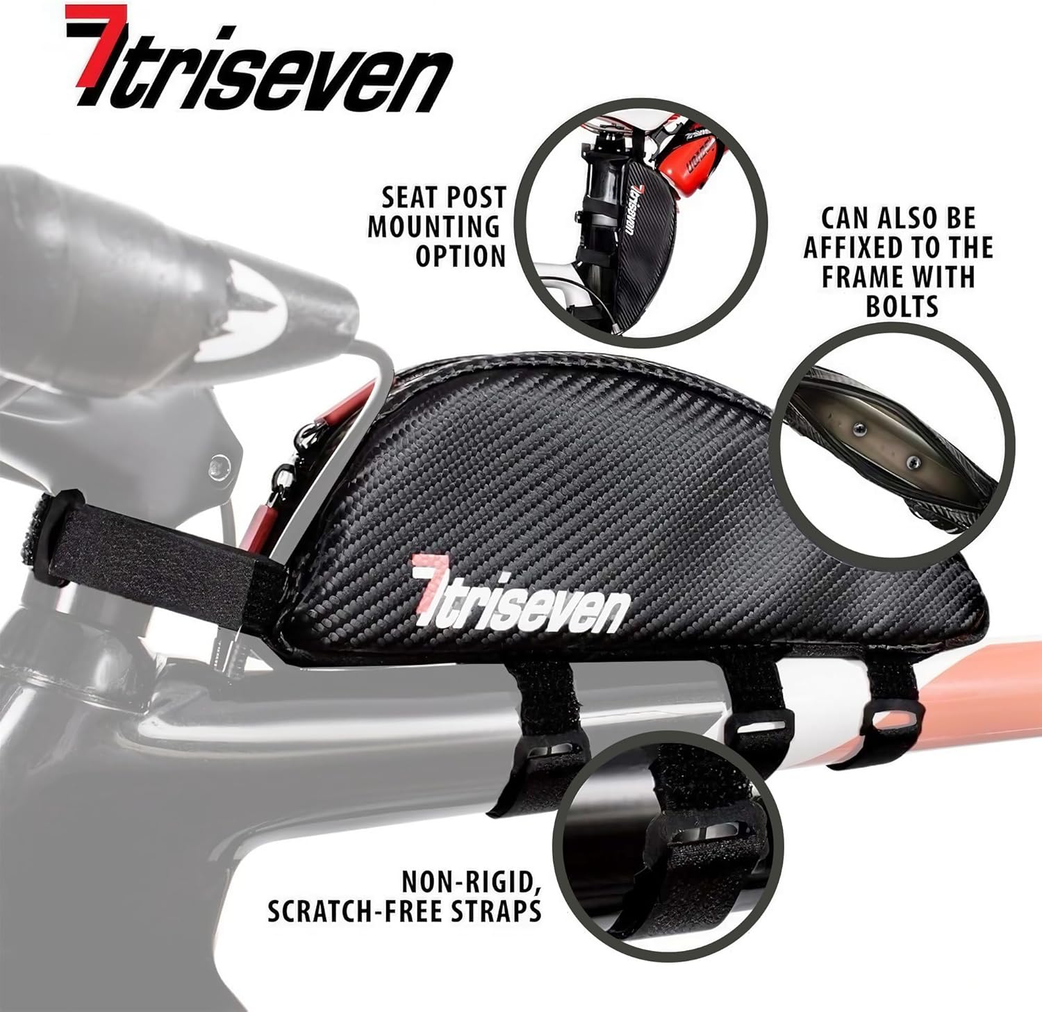 Bolsa de bicicleta Bolsa de marco – Bolsa triangular para bicicleta – Bolsa de almacenamiento para bicicletas – Marco de bicicleta – Bolsa para MTB