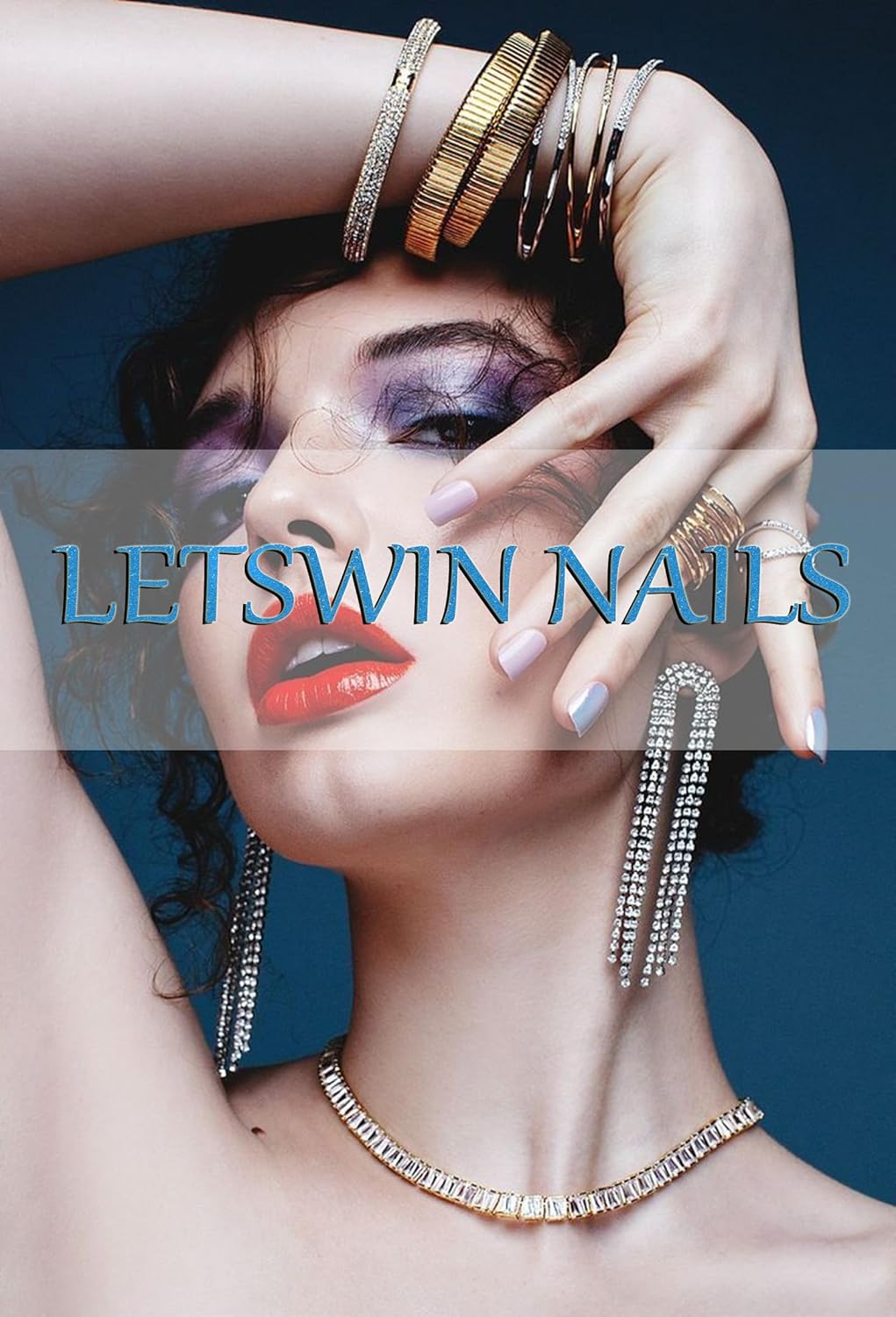 Uñas postizas a presión de otoño, uñas postizas de almendra marrón, cobertura completa, uñas postizas de longitud media con ondas marrones y