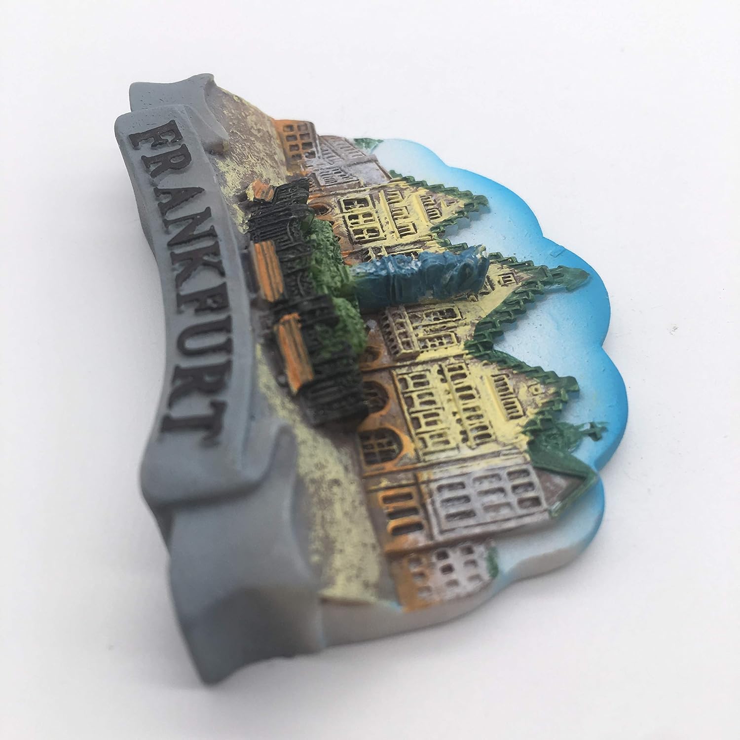 Imán de nevera Frankfurt Alemania Resina 3D Artesanía Artesanía Turística Viaje Ciudad Recuerdo Colección Letra Etiqueta para Refrigerador