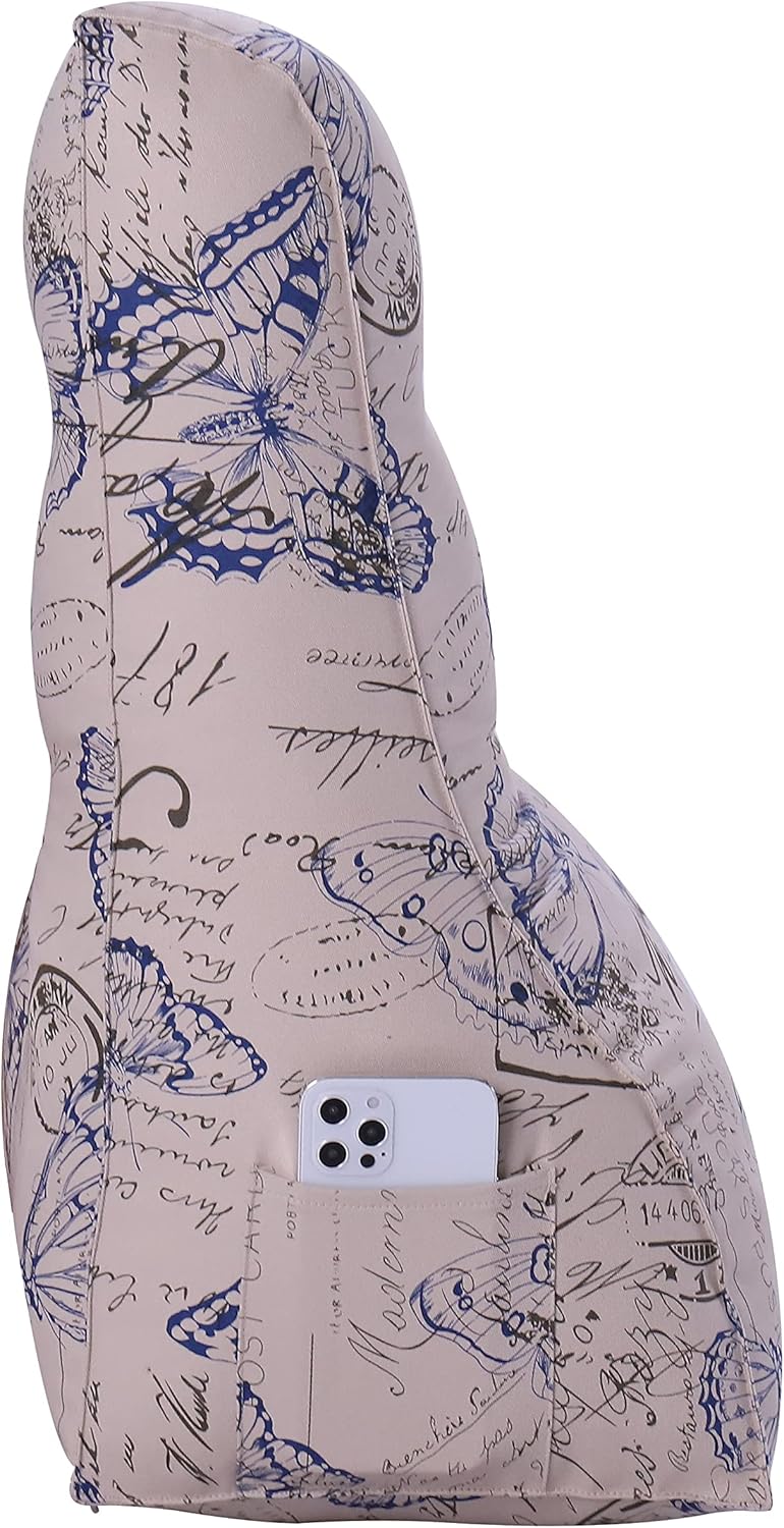 YXCSELL Almohada de cuña para respaldo, almohada de respaldo impreso, almohada de lectura para dormir para sentarse en la cama, soporte de espalda,