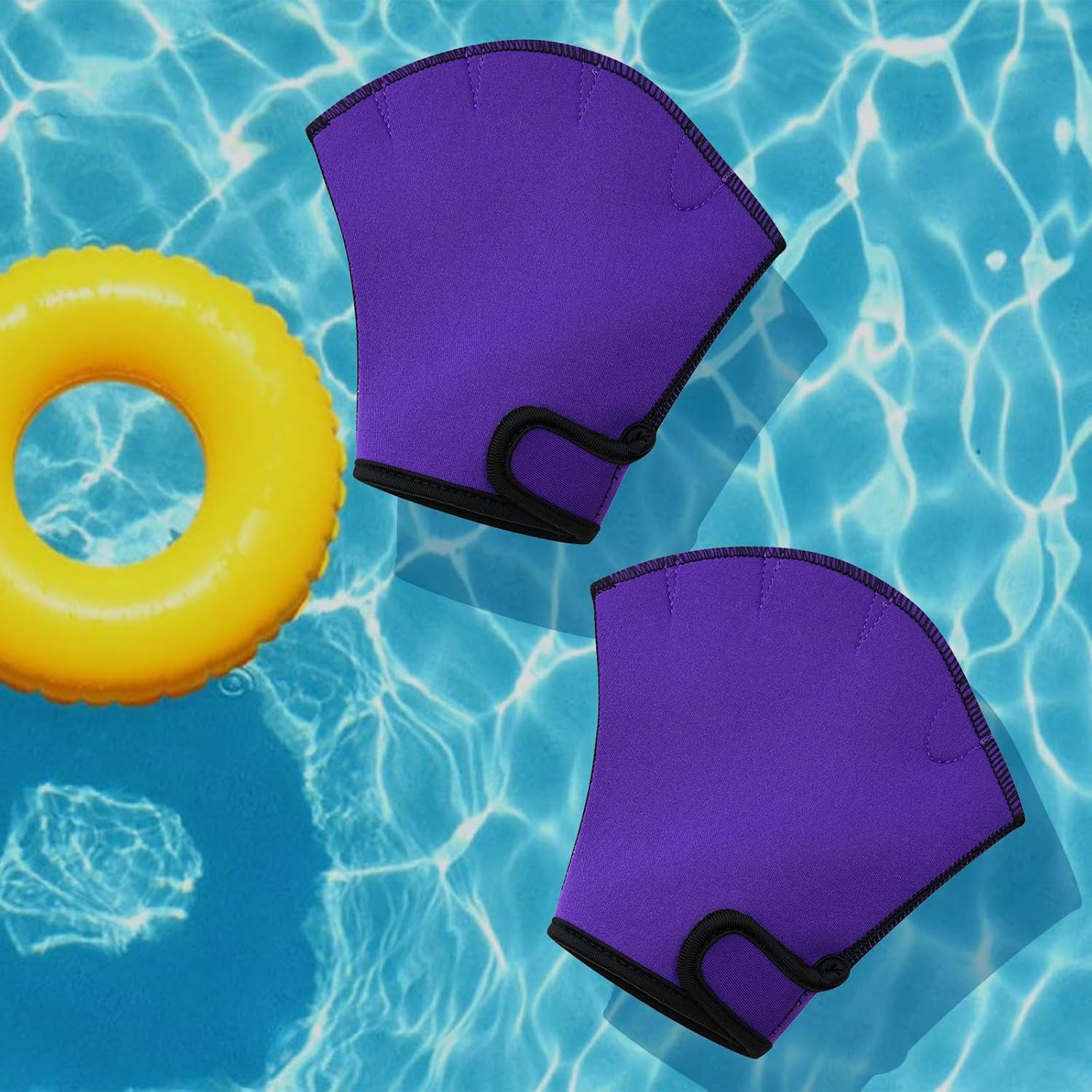 Guantes de natación con malla acuática  Aumenta el fitness y el entrenamiento, remos de resistencia para hombres, mujeres y niños  Mejora la