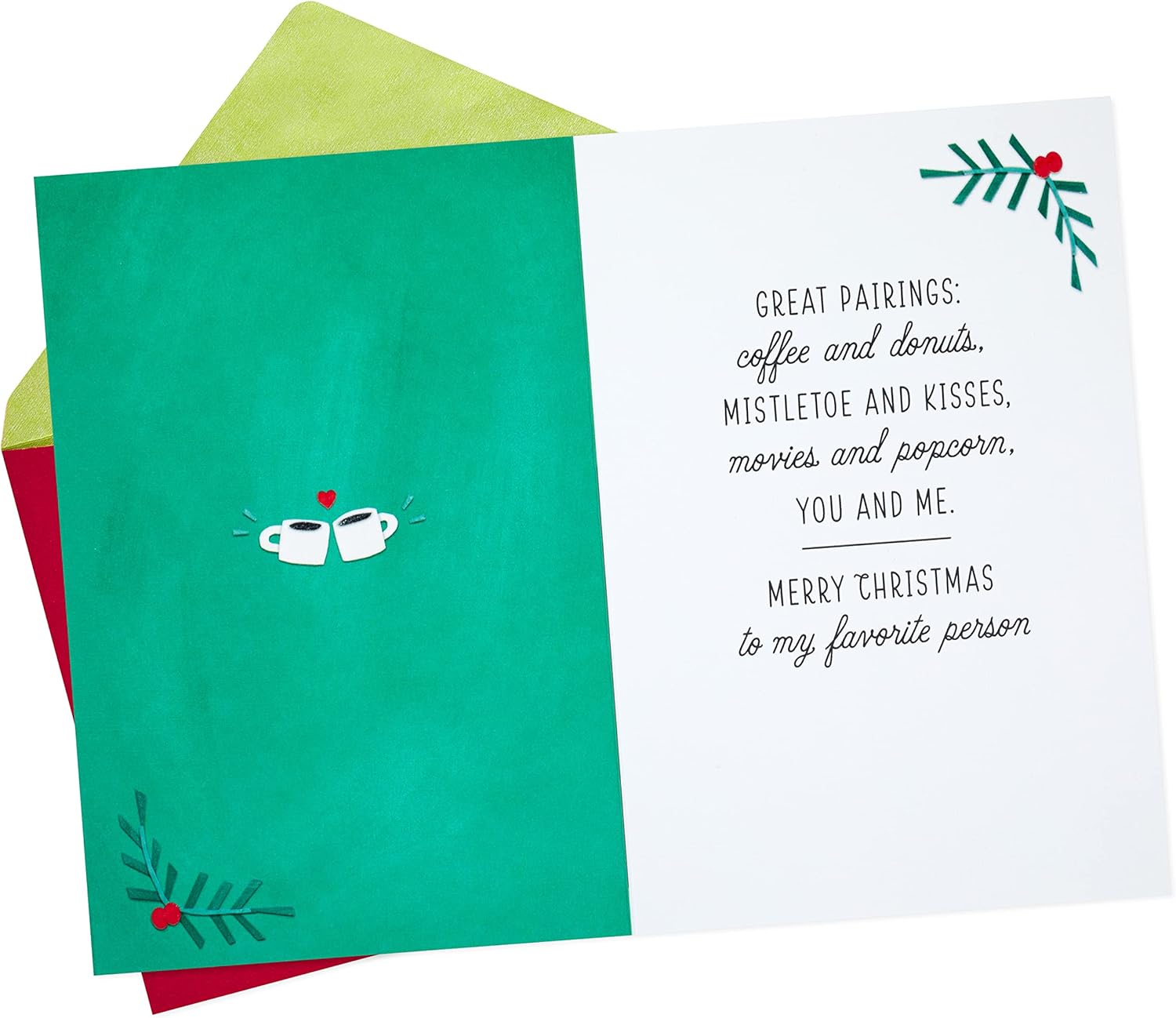 HALLMARK Tarjeta de Navidad LGBTQ para pareja (café y pijama, Merry & Gay)