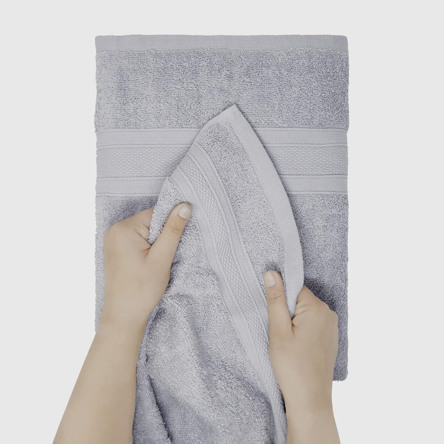 TRIDENT Toallas de baño, juego de 3 toallas de lujo, 100% algodón, 1 toalla de baño, 1 toalla de mano, 1 toalla de baño absorbente de secado rápido,