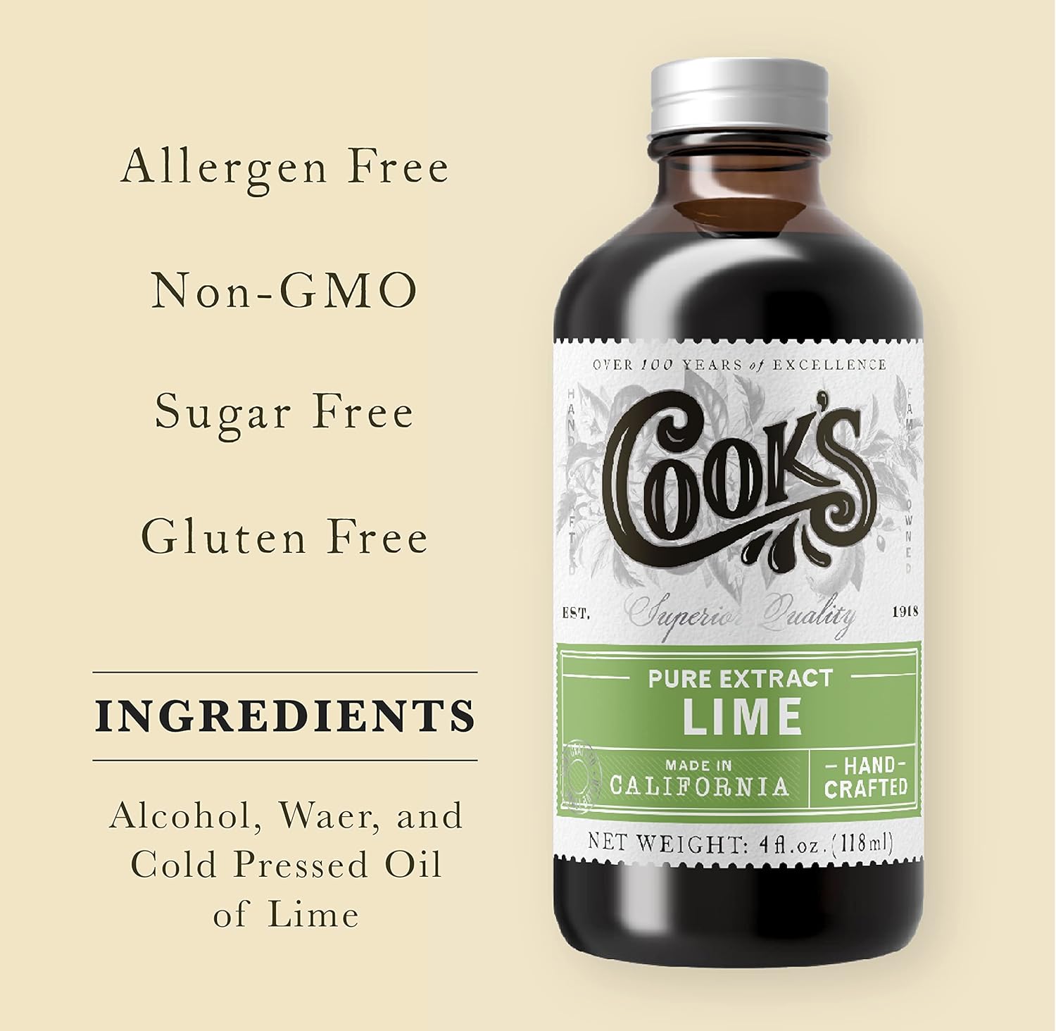 Cook’s Extracto de Lima Pura 32 oz