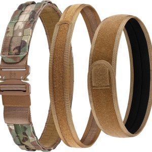Cinturón táctico, cinturón de batalla MOLLE con hebilla de liberación rápida, cinturón de pistola resistente para aplicación de la ley para Airsoft Cinturón táctico, cinturón de batalla MOLLE con hebilla de liberación rápida, cinturón de pistola resistente para aplicación de la ley para Airsoft