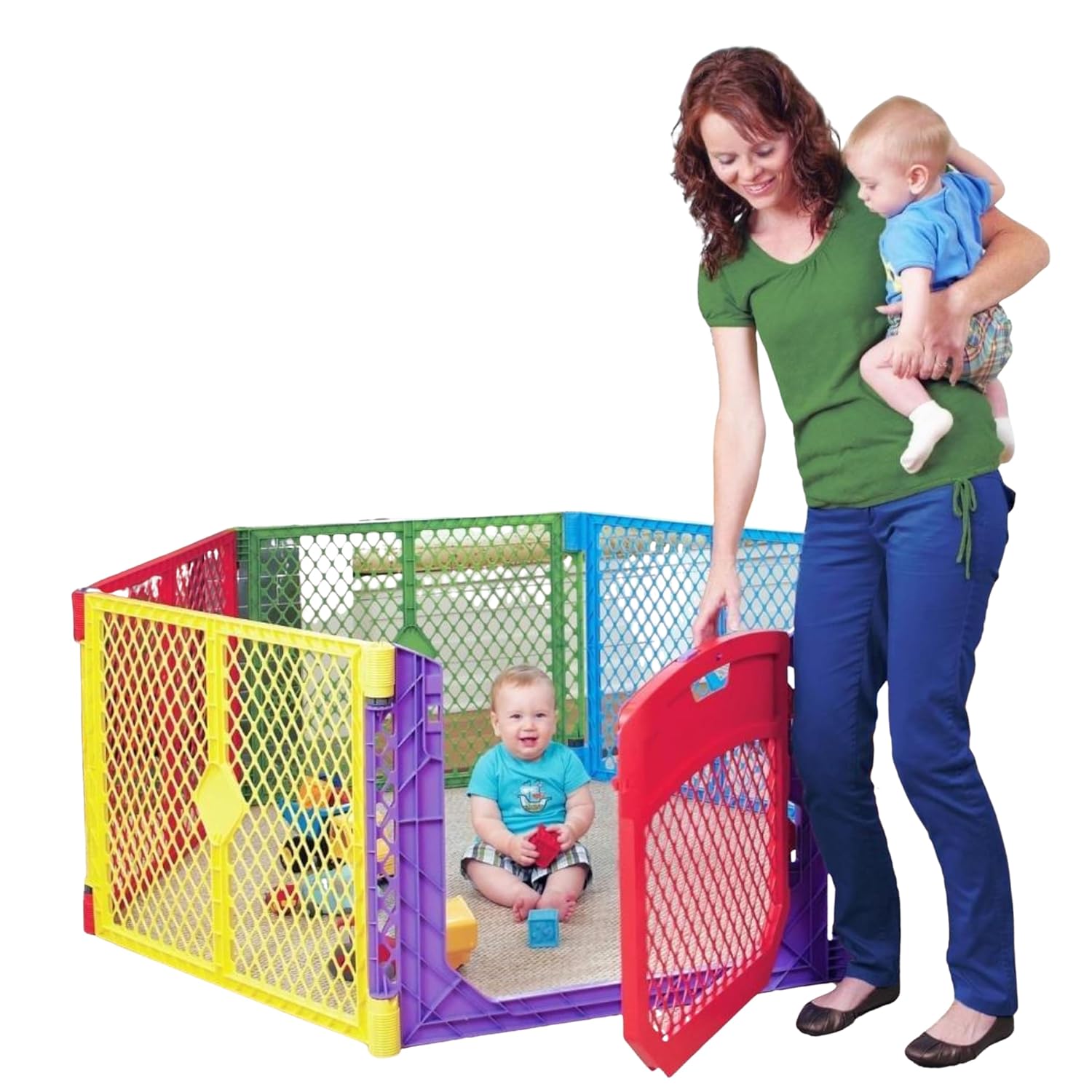 Norte Estados Superyard Ultimate Play Yard, Cerca de seguridad, Multicolor