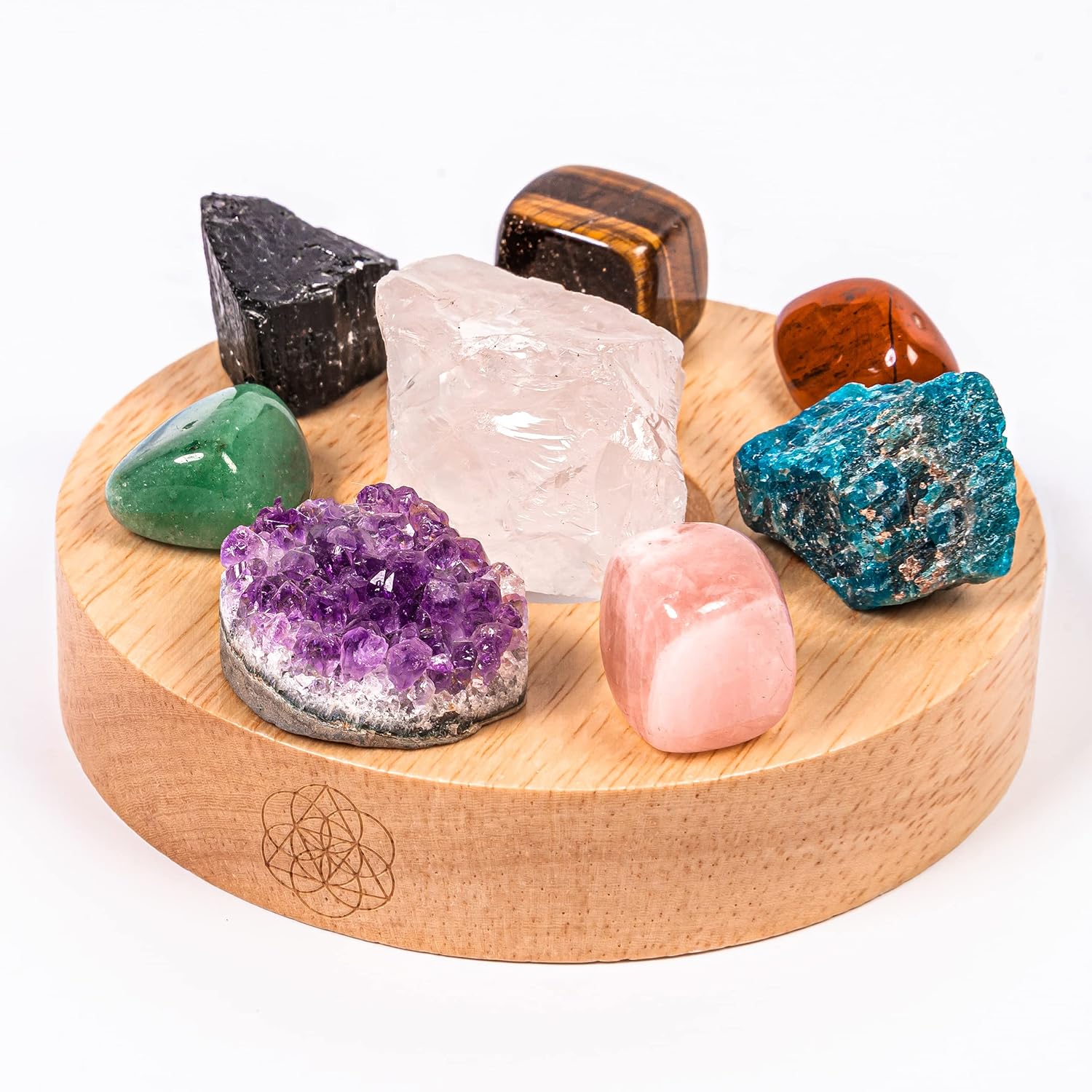 Conscious Items Lámpara de energía natural, lámpara de cristal curativo, lámpara de piedra curativa de cristal, decoración de cristal, refresca tu
