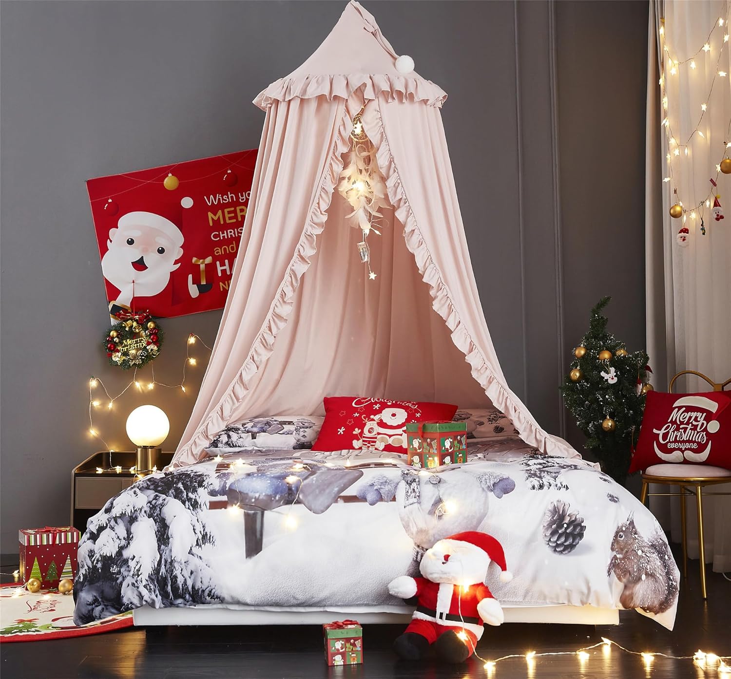 Toldo de cama de princesa para niños, toldo para niñas, ropa de cama de niñas, toldo para cama, tienda de campaña para colgar, rincón de lectura,