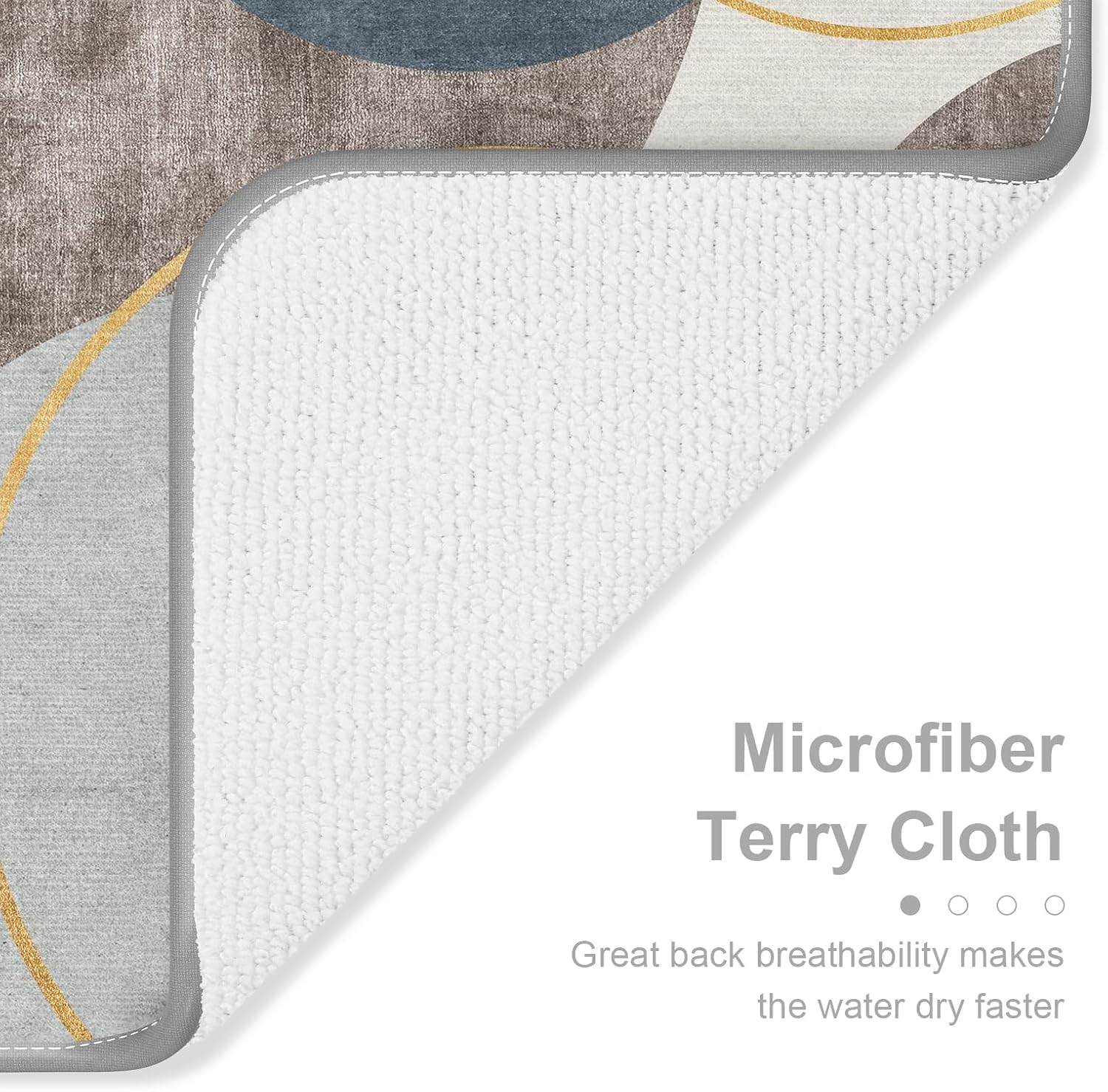 Tapete de secado de platos, tapete de secado de microfibra de estilo mármol de 16 x 18 pulgadas para encimera de cocina, almohadilla absorbente para