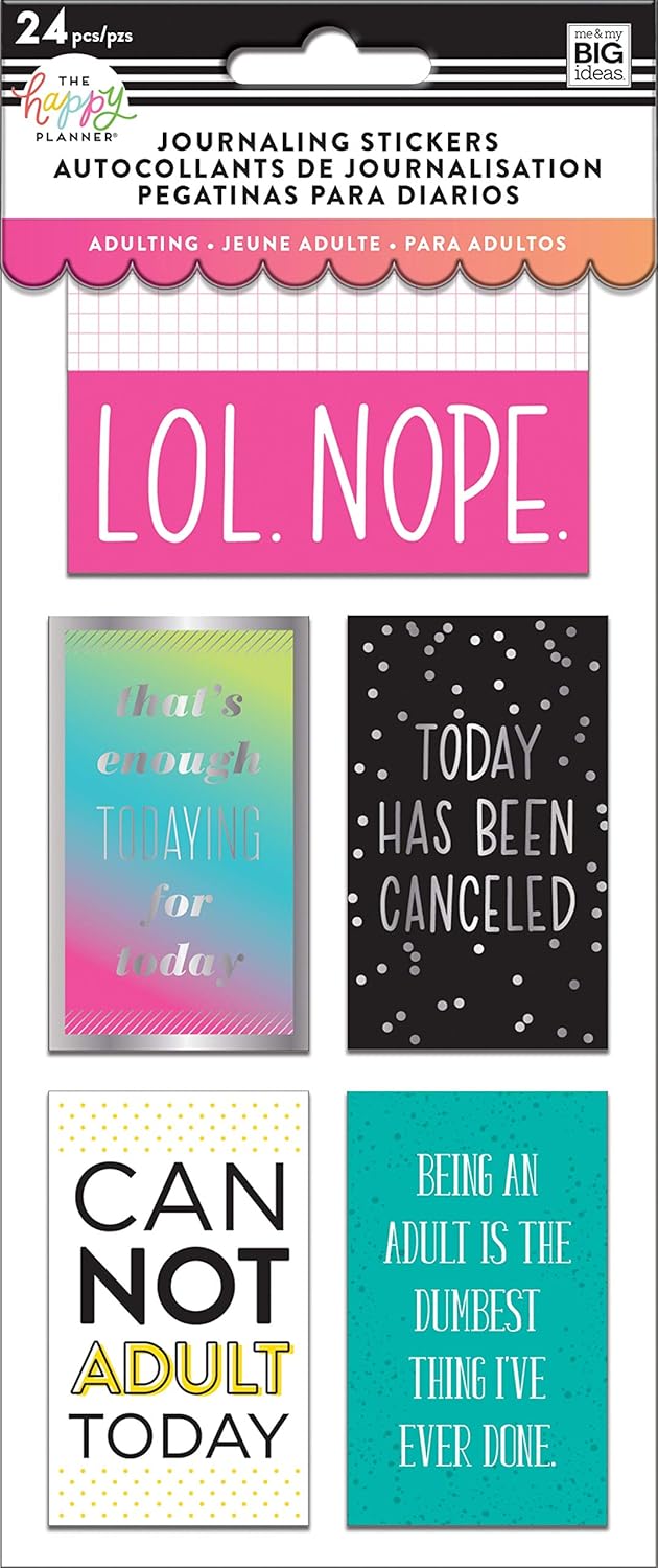 Me & My Big Ideas The Happy Planner – Adhesivo clásico para adultos, multicolor