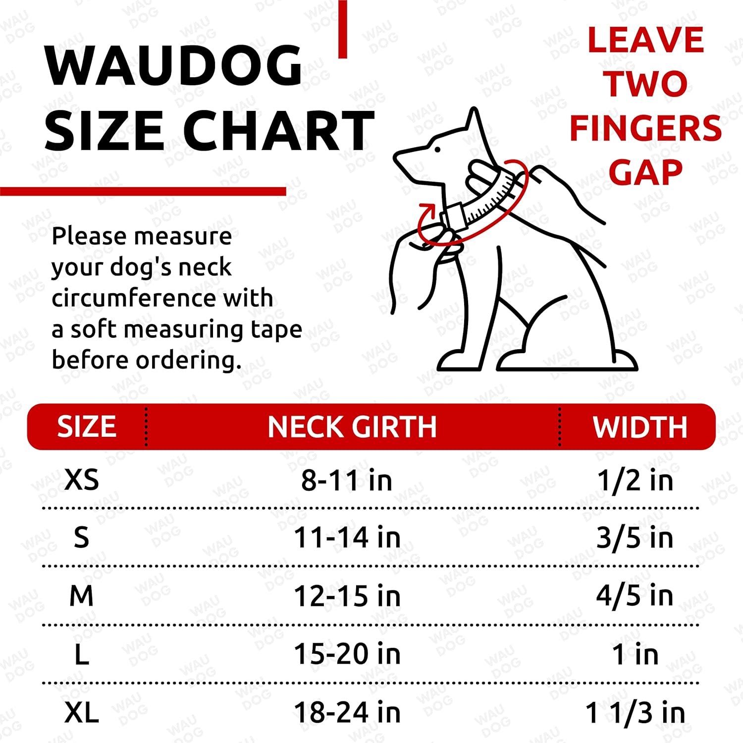 WAUDOG Collar de cuero de larga duración para perros grandes, medianos y pequeños  Collares clásicos ajustables para cachorros de raza grande