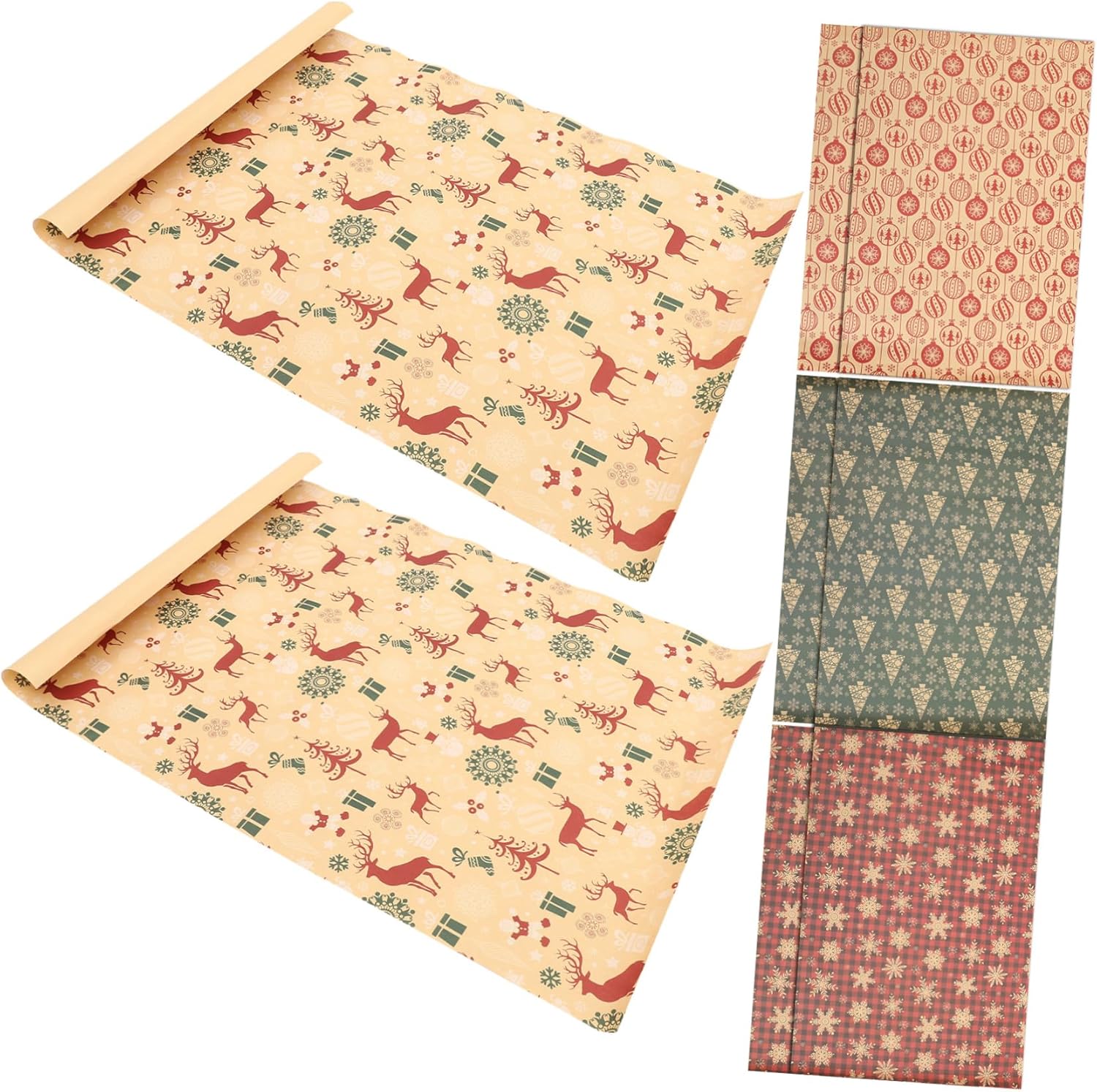 BESPORTBLE Papel de embalaje para decoración de Navidad, papel de regalo de Navidad, papel de envoltura de flores, papel de regalo de Navidad, papel