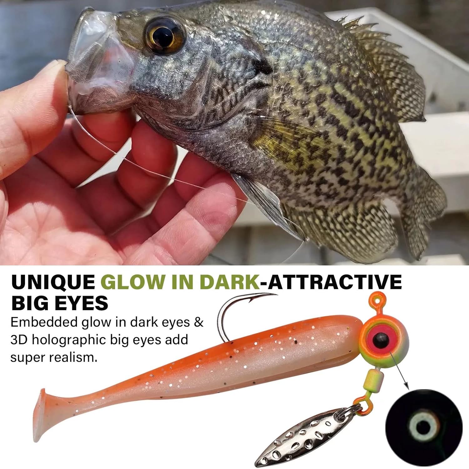 Dovesun Jig Heads Underspin Jig Heads – Ganchos de pesca para crappie Bass Trucha, 116 oz, 18 oz, 14 oz, 38 oz, 20 unidades, 30 unidades