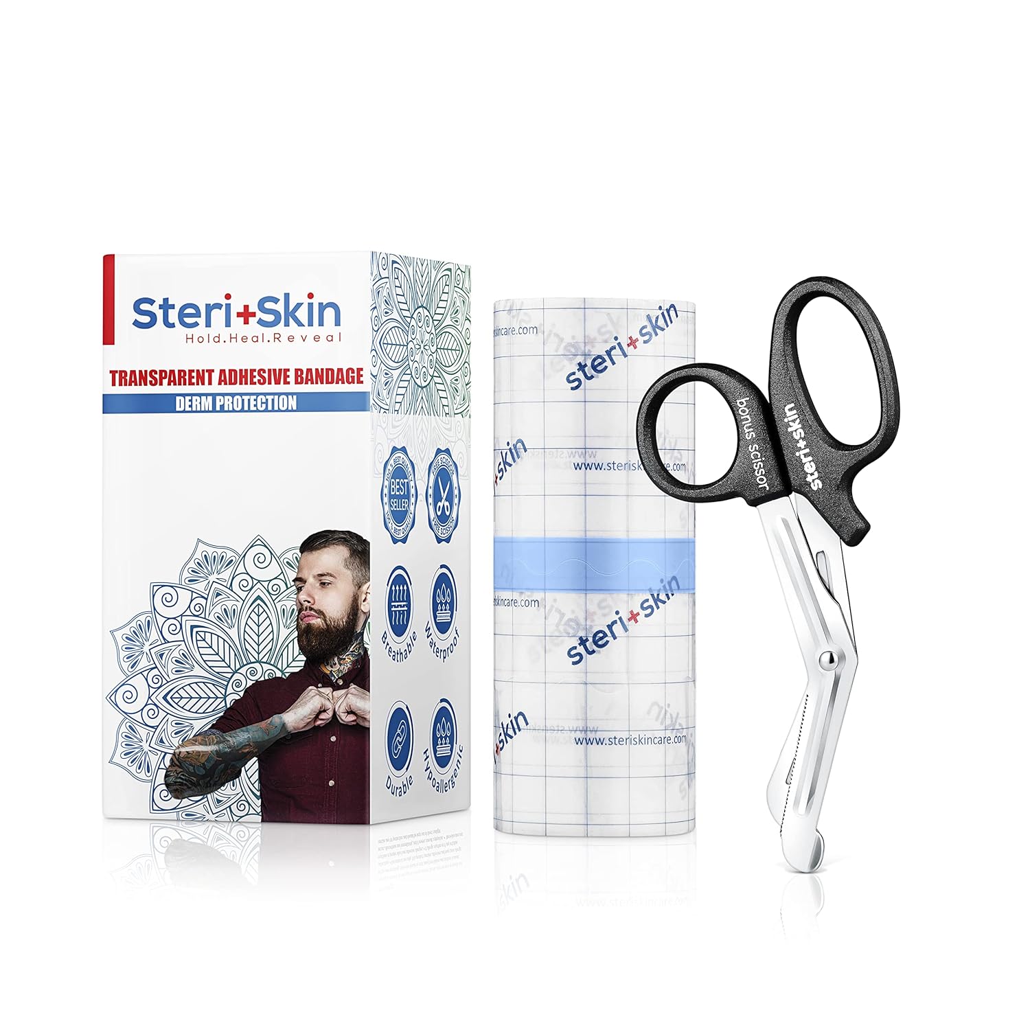 Vendaje de tatuaje para cuidado posterior, 6 pulgadas x 8 yardas, película sanitaria transparente, flexible y transpirable, cinta adhesiva