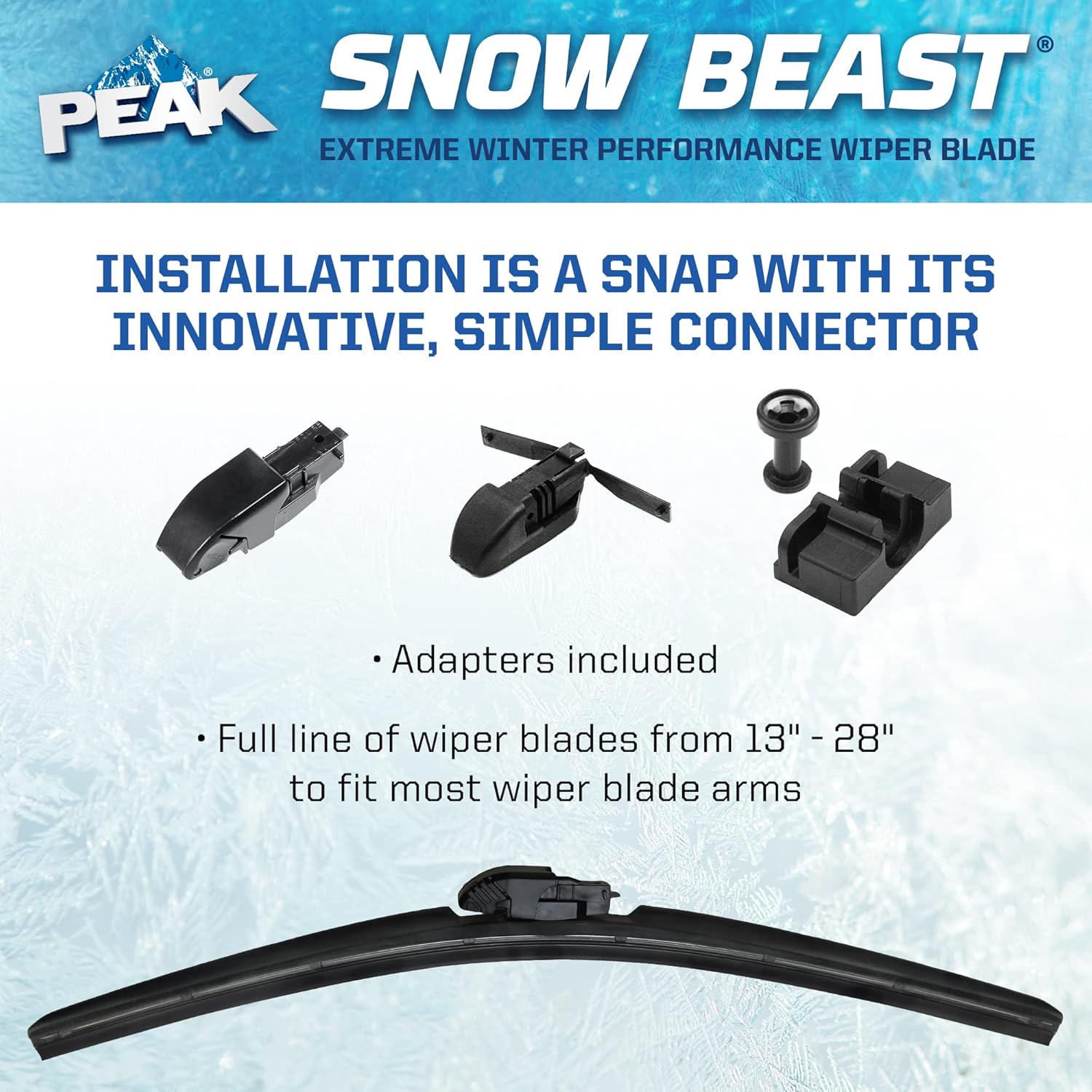 PEAK Snow Beast – Limpiaparabrisas de invierno, 22 pulgadas