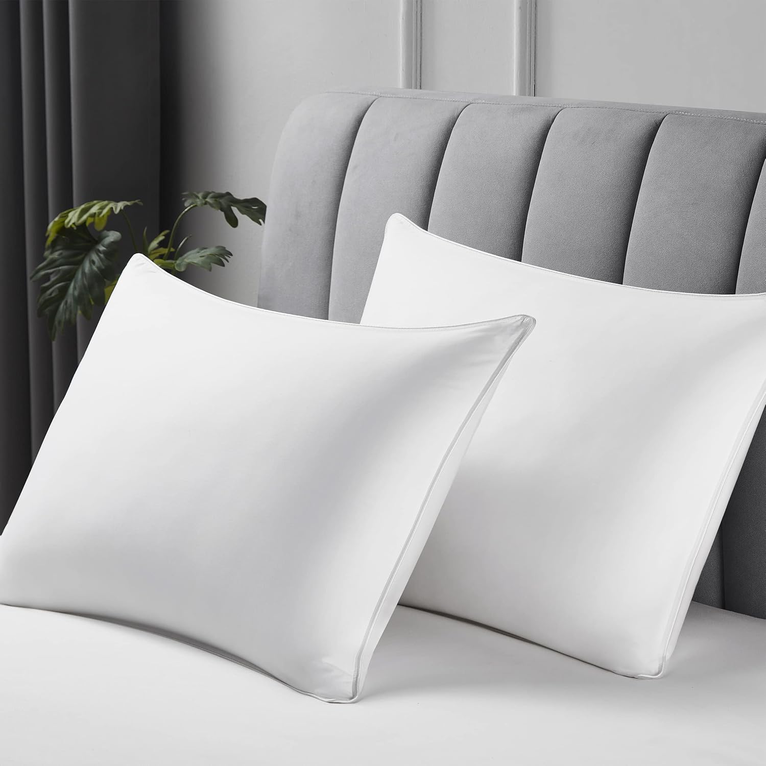 DOWNLITE Almohada de cámara mediana 700 Fill Power Pyrenees para personas que duermen de espalda por Stearns & Foster (Queen)
