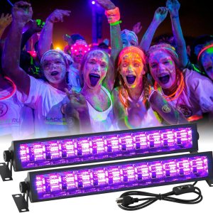 Litake Luz negra de 50 W para fiesta brillante, 96 LED, barra de luz negra UV, 900 pies cuadrados que brilla en la oscuridad, suministros de fiesta Litake Luz negra de 50 W para fiesta brillante, 96 LED, barra de luz negra UV, 900 pies cuadrados que brilla en la oscuridad, suministros de fiesta
