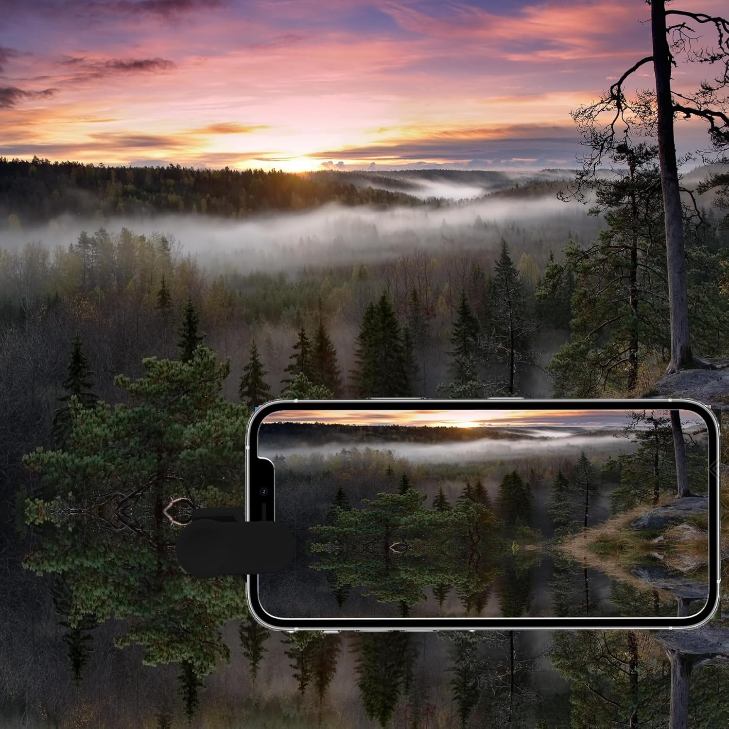 Kit de clip de reflejo de espejo de cámara para teléfono inteligente, espejo de teléfono ajustable de 3 generación, clip de cámara de reflejo para