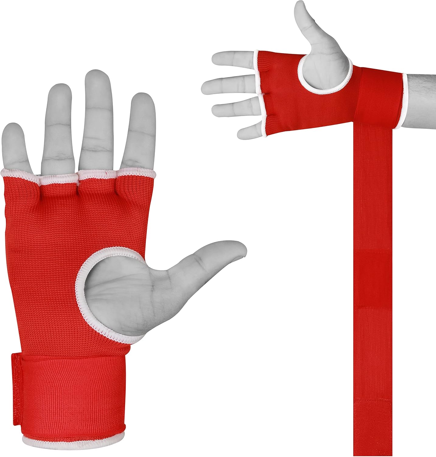 BEAST RAGE Guantes interiores con envolturas de mano, envoltura rápida, largo de 36 pulgadas, soporte de muñeca de MMA, vendajes Muay Thai,