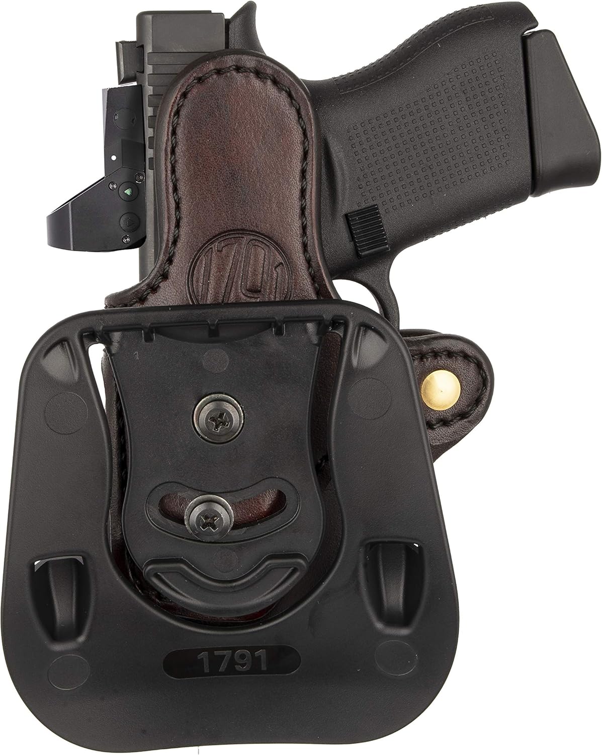 1791 GUNLEATHER Glock 43 – Funda para pistolas de piel para diestros Glock 43, Ruger LC9 y Ruger SR22