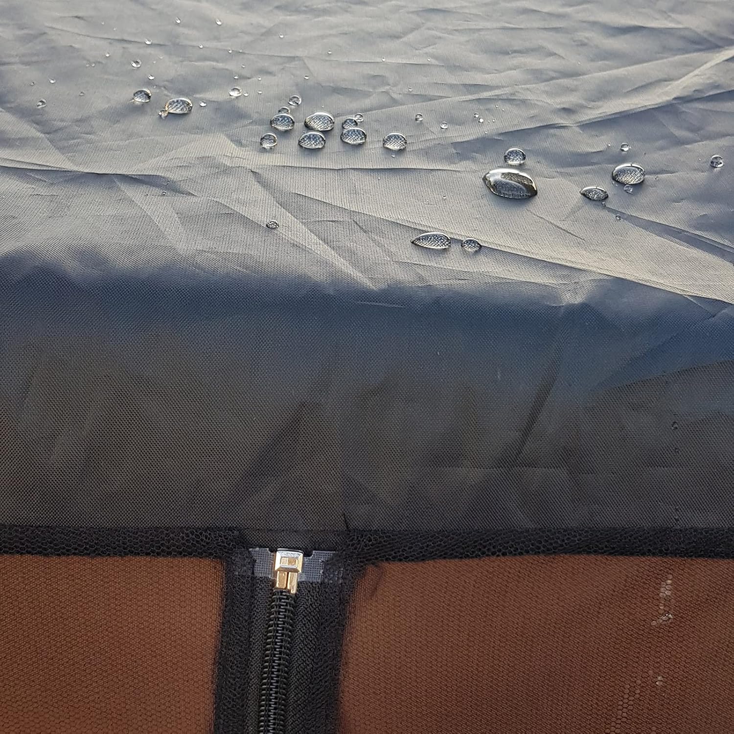 RESOYE Mosquitera para patio y jardín al aire libre, pantalla de malla de poliéster con apertura de cremallera y tienda de campaña de techo, casa de