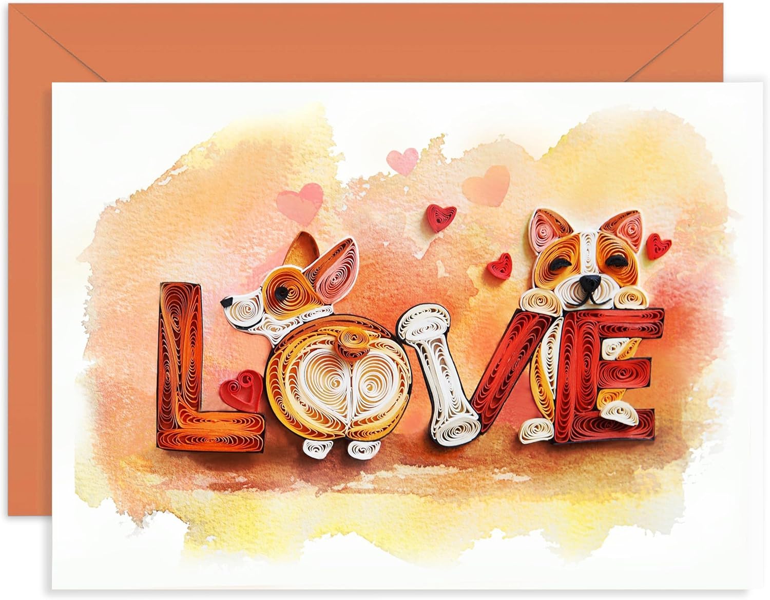 QUILLCRAFT Divertida tarjeta para el día de la madre, día de la madre del perro Corgi, tarjeta de felicitación de 5 x 7 pulgadas, bonita tarjeta de