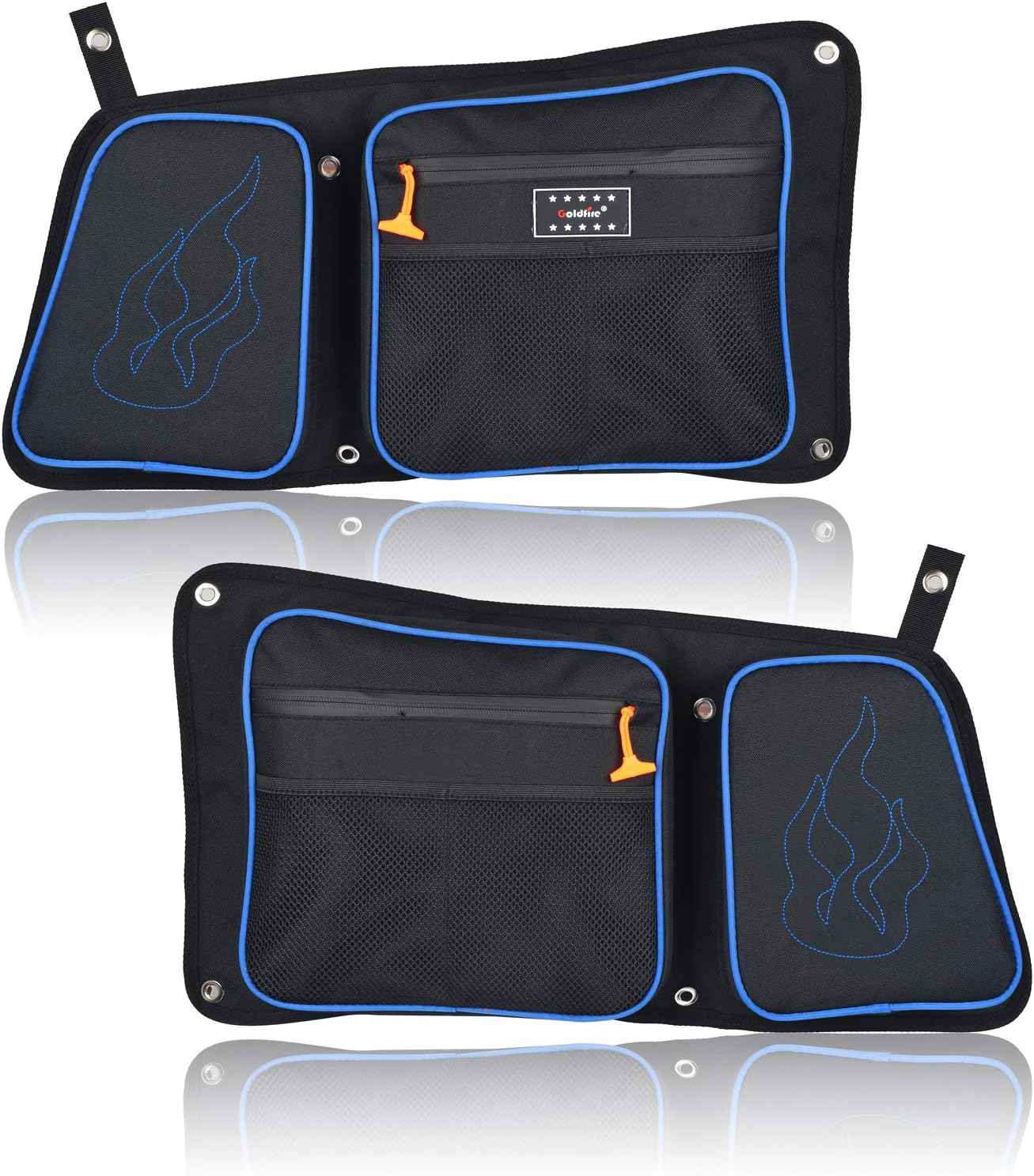 Goldfire RZR 1000 XP – Juego de bolsas de almacenamiento para puerta trasera del lado del pasajero y del conductor con rodilleras compatibles con
