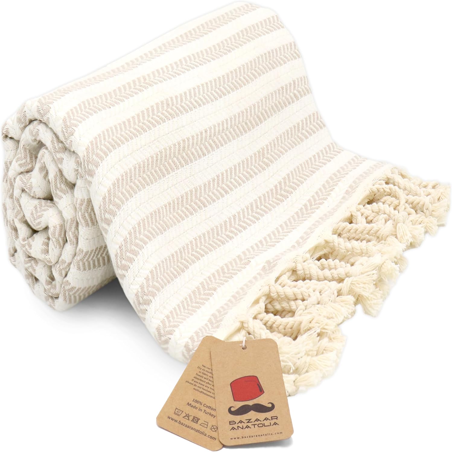 Bazaar Anatolia Toallas de baño turcas 100% algodón, toalla de playa de gran tamaño, secado rápido, estilo bohemio, decoración de granja, toallas de