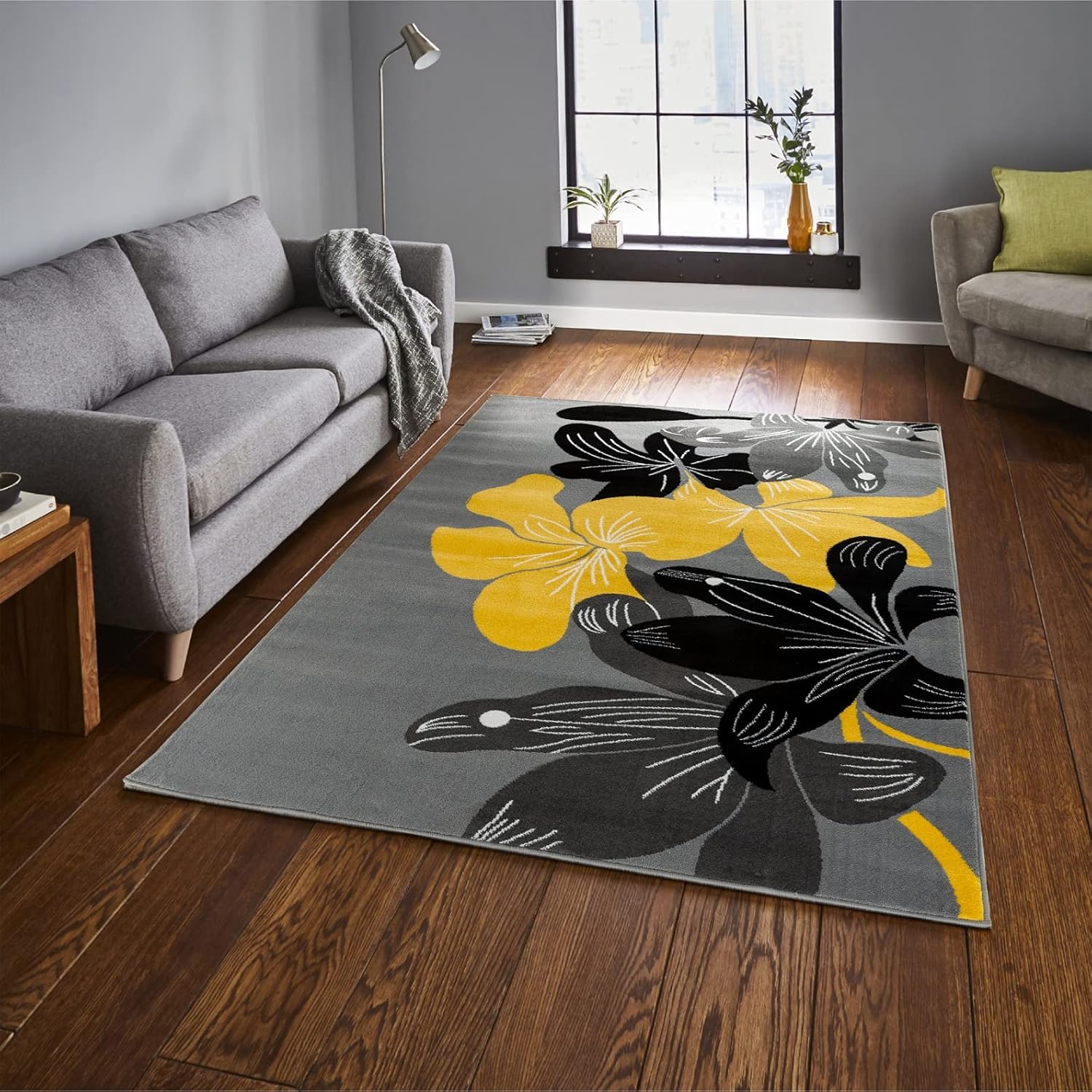 Alfombra y decoración Contempo 1000 – Alfombra abstracta para sala de estar, dormitorio, 3 pies, 9 pulgadas x 5 pies