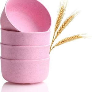 Juego de 4 cuencos de paja de trigo, ligeros y reutilizables, aptos para microondas y lavavajillas, juegos de vajilla de paja de trigo, cuenco de Juego de 4 cuencos de paja de trigo, ligeros y reutilizables, aptos para microondas y lavavajillas, juegos de vajilla de paja de trigo, cuenco de