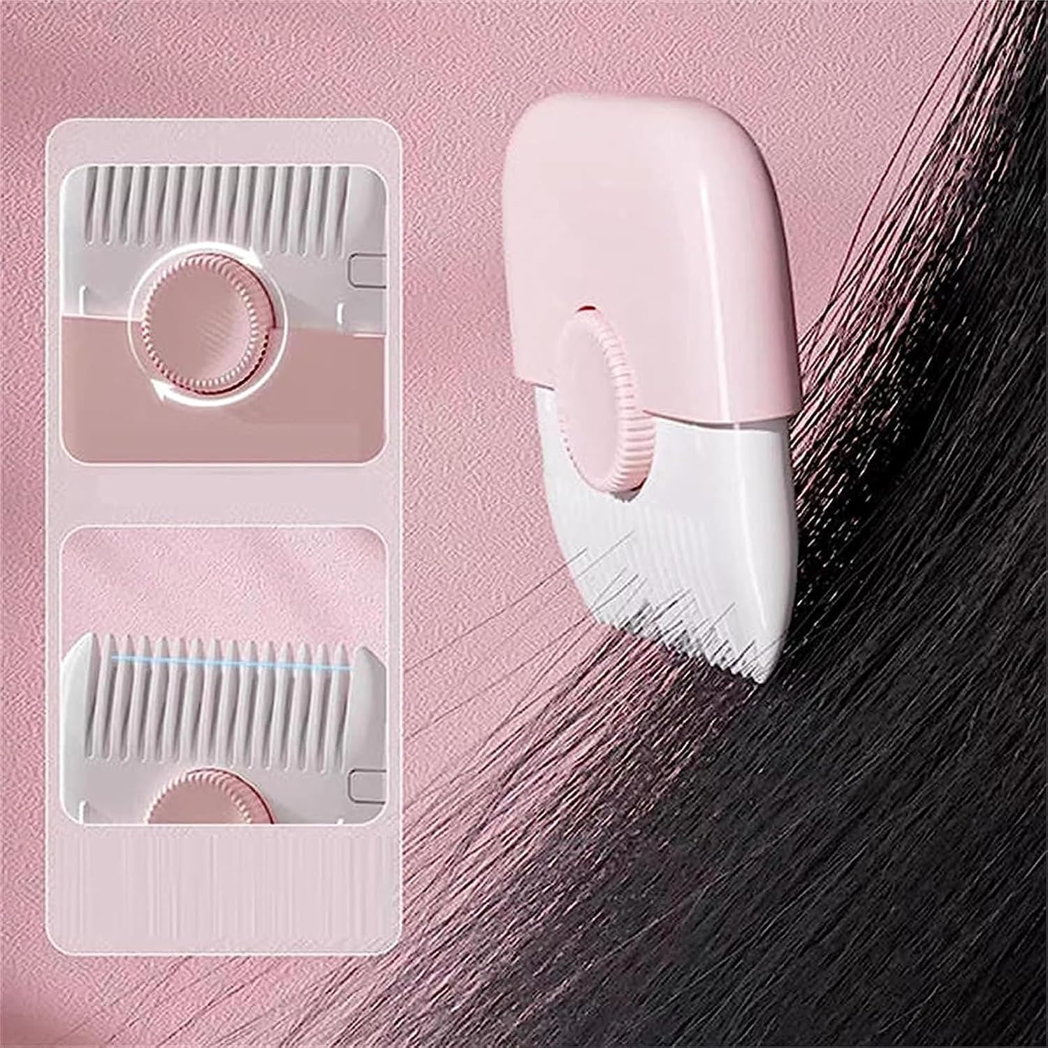 Recortadora de cabello 2 en 1, recortadora de cabello y arreglo de puntas abiertas, diseño de doble cara, con cubierta, cuchillas reemplazables y