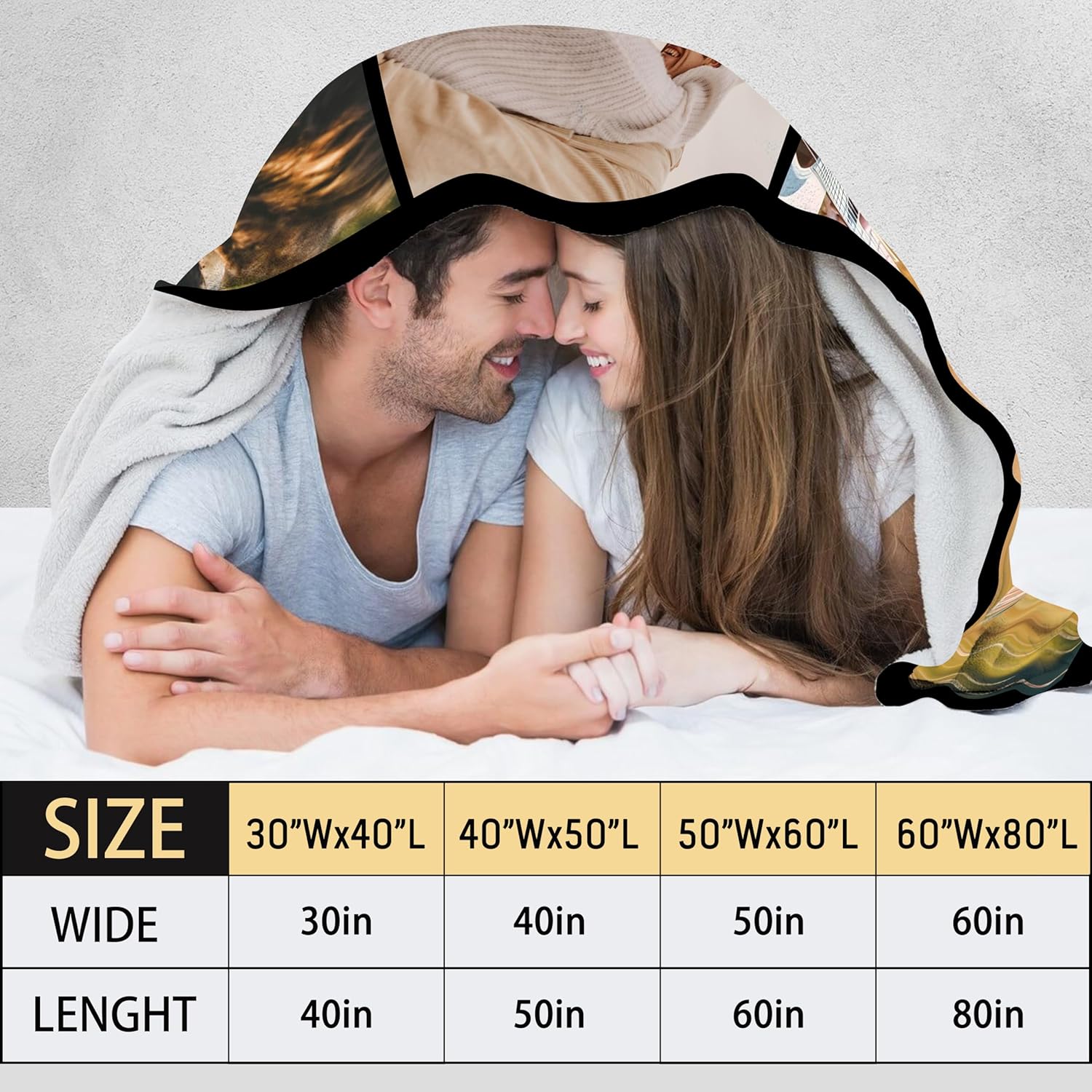 Funny DIY Manta personalizada con texto fotográfico, regalos personalizados para mujeres y hombres, manta de imagen personalizada para bebé, madre,