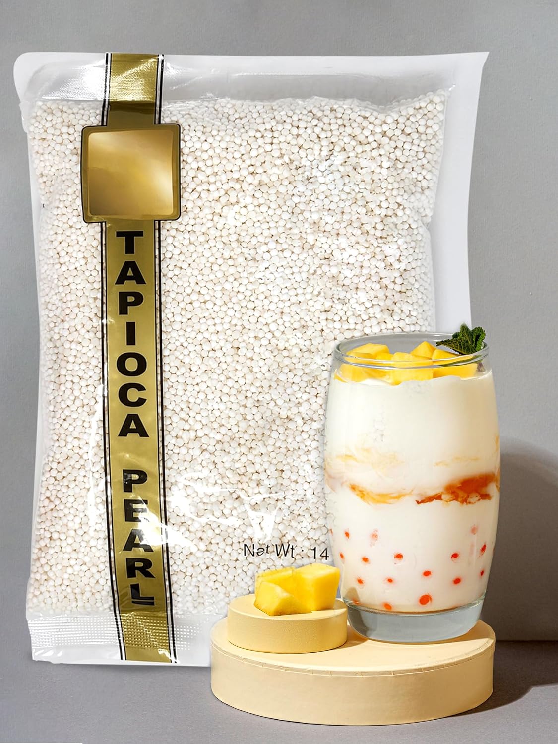 Bolas de sagú pequeñas de tapioca Boba Pearls de yuca  Lo mejor para té con leche de burbujas Boba, pudín de tapioca, postres, sopa o salsa espesante