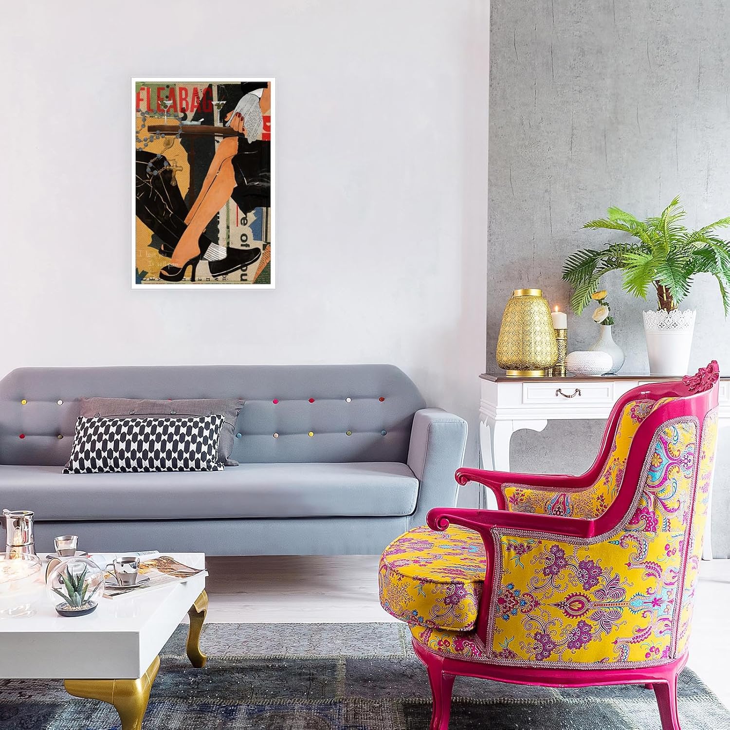 Dcvjiy Póster colorido retro de moda con texto en inglés I Love You Is Will Pass, lienzo decorativo para pared, diseño de barra y carrito,