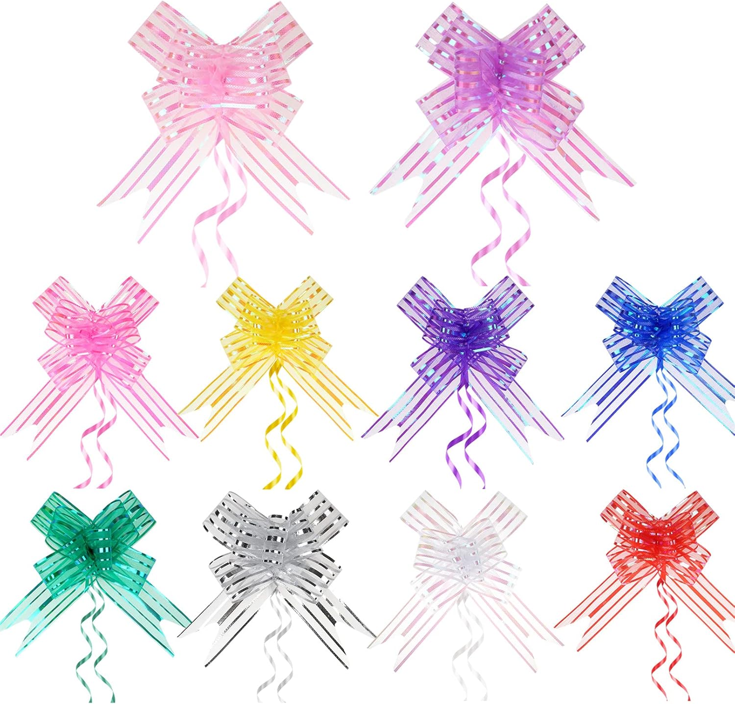 Lazos para envolver regalos, cintas y lazos para regalos, lazos de nudo extra grandes, lazos para envolver regalos, lazos de cuerda para vacaciones,
