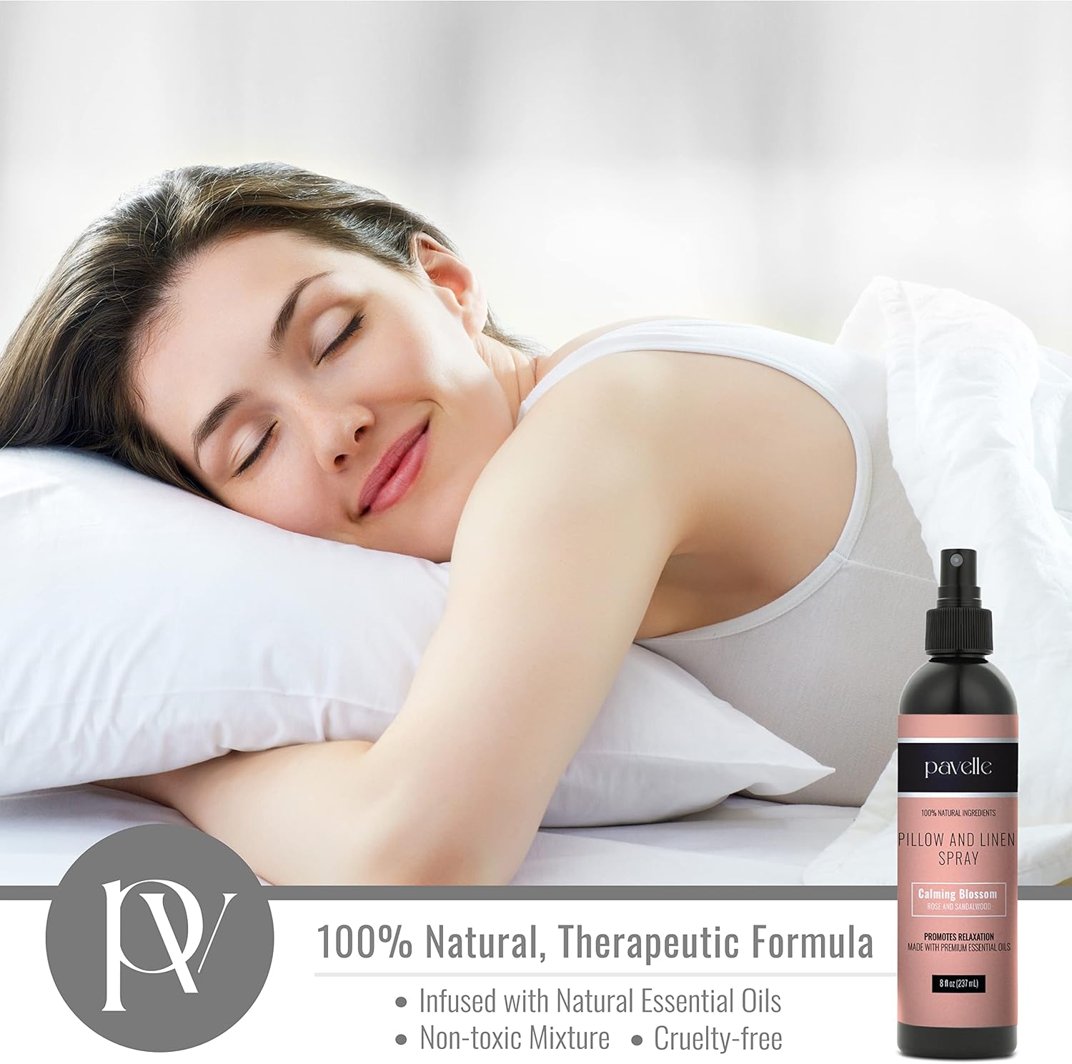 Pillow & Linen Spray Relajante Aromaterapia Refrescador y Niebla para Sábanas y Ropa de Cama Aceites Esenciales Naturales para Sueño Profundo,