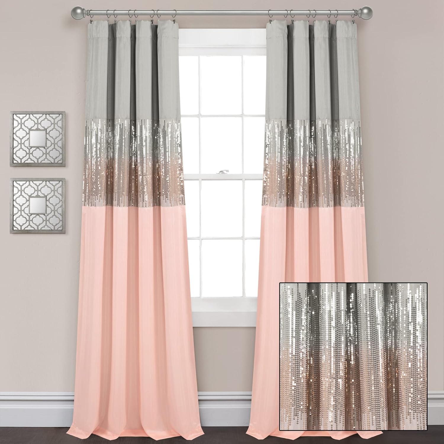 Lush Decor Night Sky Panel de cortina 100% opaco, para sala, dormitorio, comedor (cortina individual), 42 pulgadas de ancho x 84 pulgadas de largo,