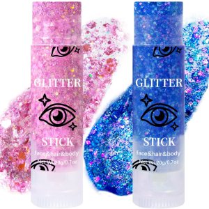 2 unidades de purpurina para la cara y el cuerpo, para cantantes, conciertos, festivales, música, rave, purpurina gruesa, lentejuelas de sirena 2 unidades de purpurina para la cara y el cuerpo, para cantantes, conciertos, festivales, música, rave, purpurina gruesa, lentejuelas de sirena