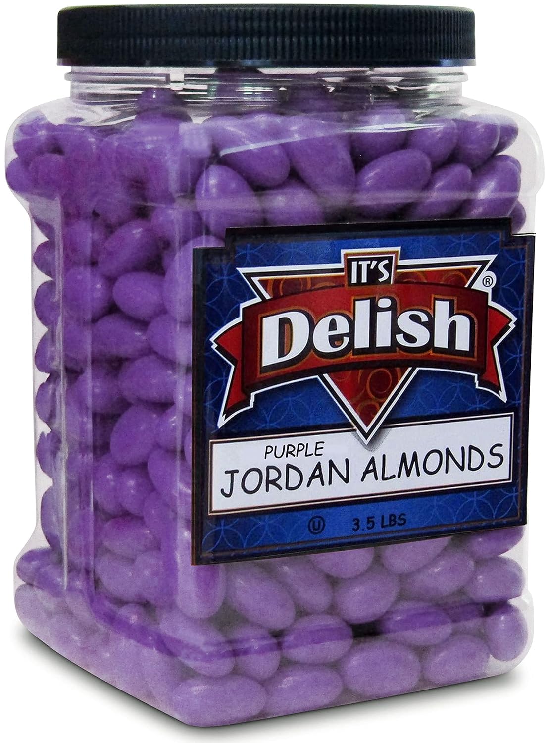 Its Delish – Almendras moradas de Jordania por Its Delish, contenedor jumbo de 3.5 libras  Nuez de almendra confitada a granel con revestimiento de